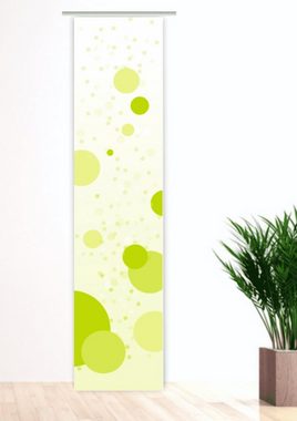 Schiebegardine Kreise grün - Flächenvorhang HxB 260x60 cm - B-line, gardinen-for-life