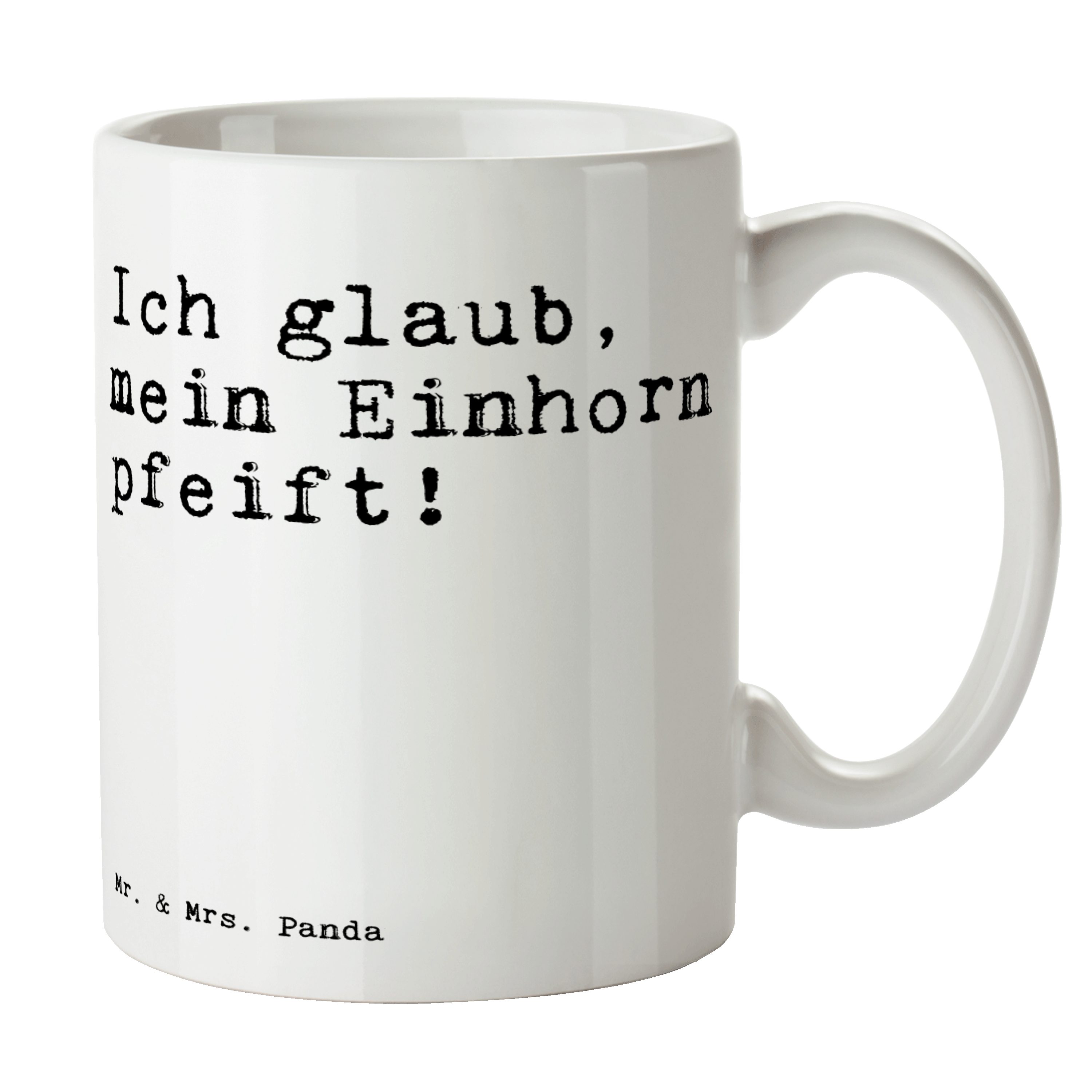 - Keramik Geschenk, Ich Weiß Mr. Einhorn... Teebecher, Panda mein Mrs. lustig, glaub, Kera, & - Tasse