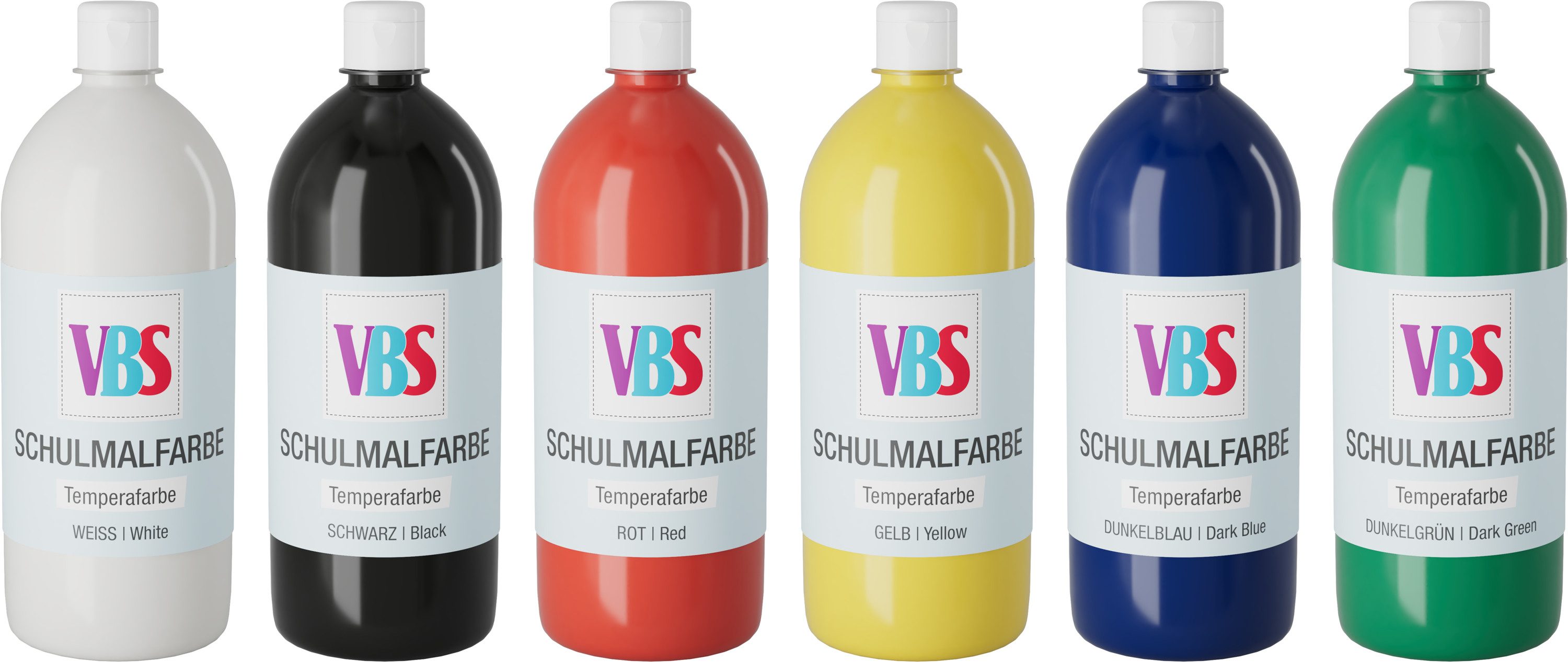 VBS Bastelfarbe Schulmalfarbe, 6er Set