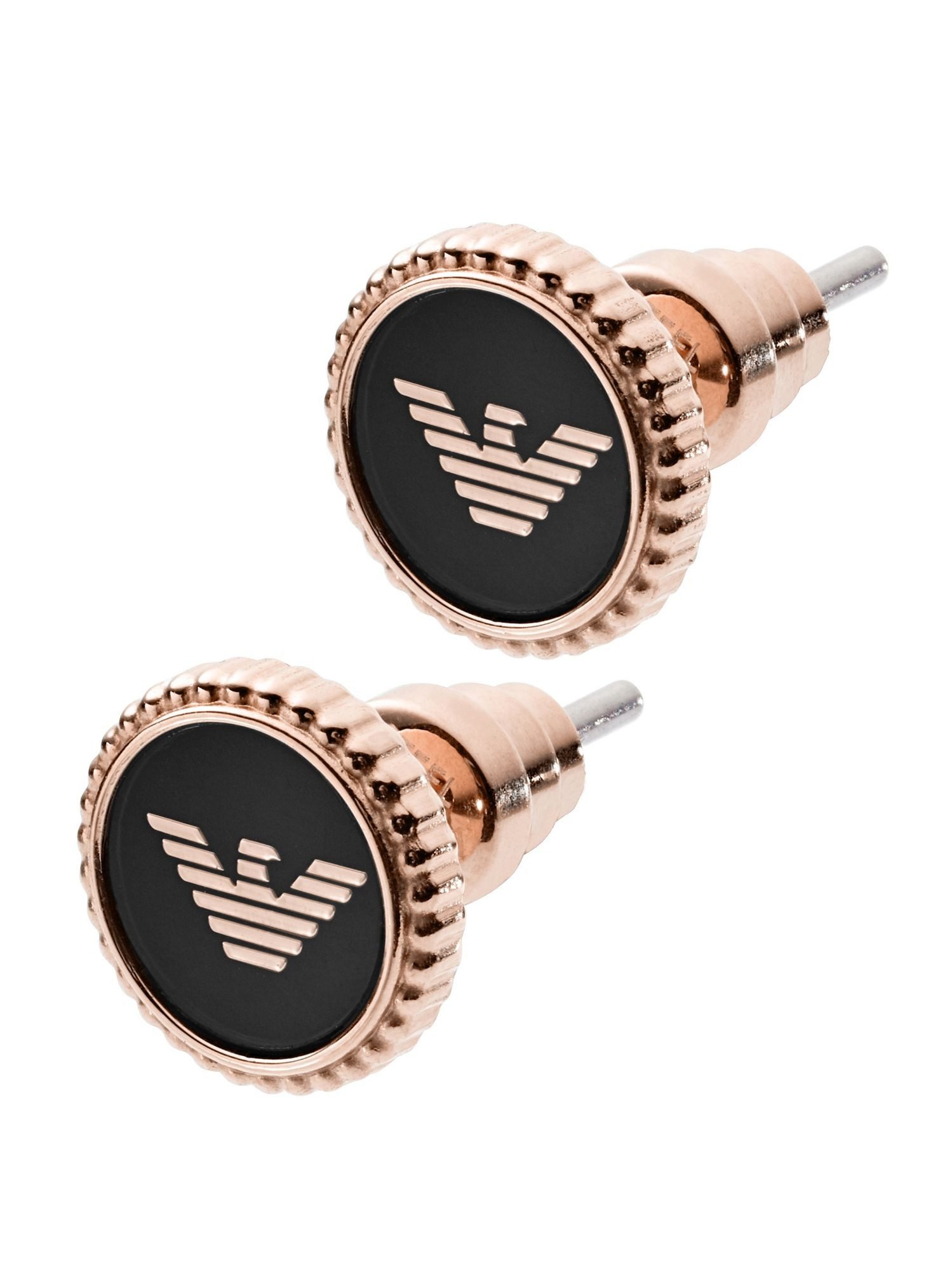 Emporio Armani Paar Ohrstecker EGS2534221, Emporio Armani EGS2534221 Damen Ohrstecker Edelstahl Rose Schwarz