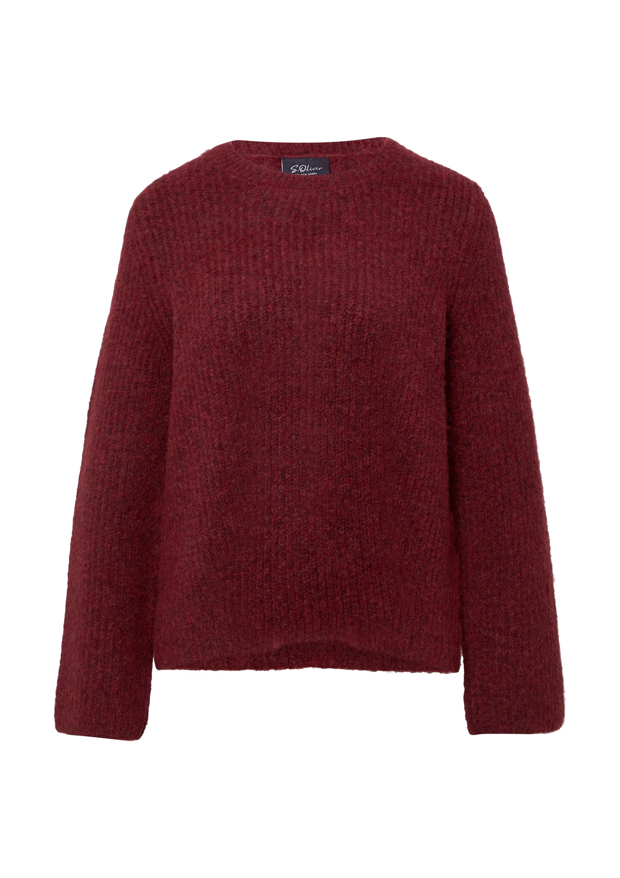 s.Oliver Longpullover Strickpullover Kuscheliger Pullover mit Ärmeln im Kimono-Stil