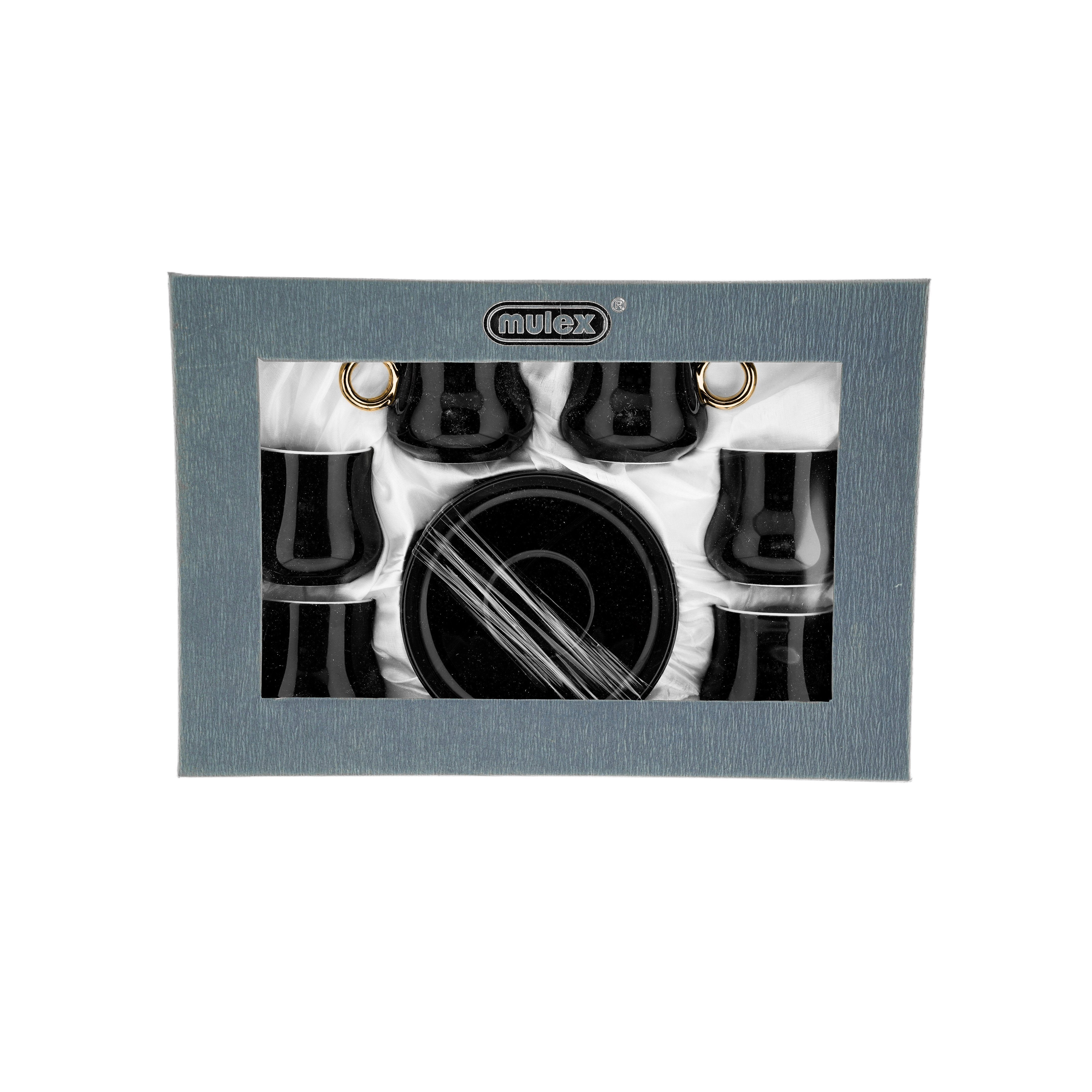 Mulex Espressotasse 12 Tlg Set Mokkatassen mit Untertasse aus Porzellan 80 ml – Bild 4 von 4