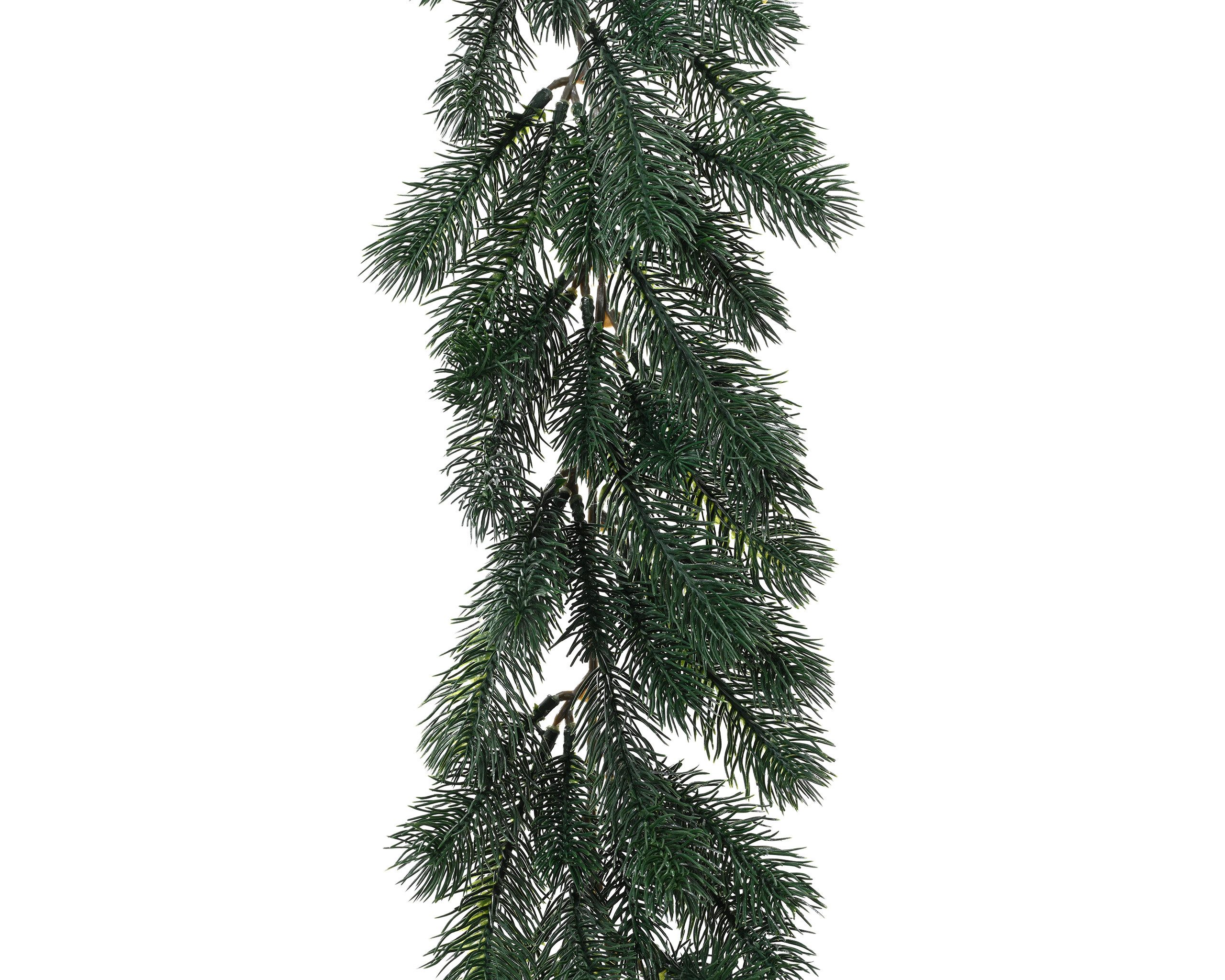 Kunstgirlande, Kaemingk, Tannengirlande 13cm künstlich 119 Spitzen Spritzguss 1,8m Dunkelgrün
