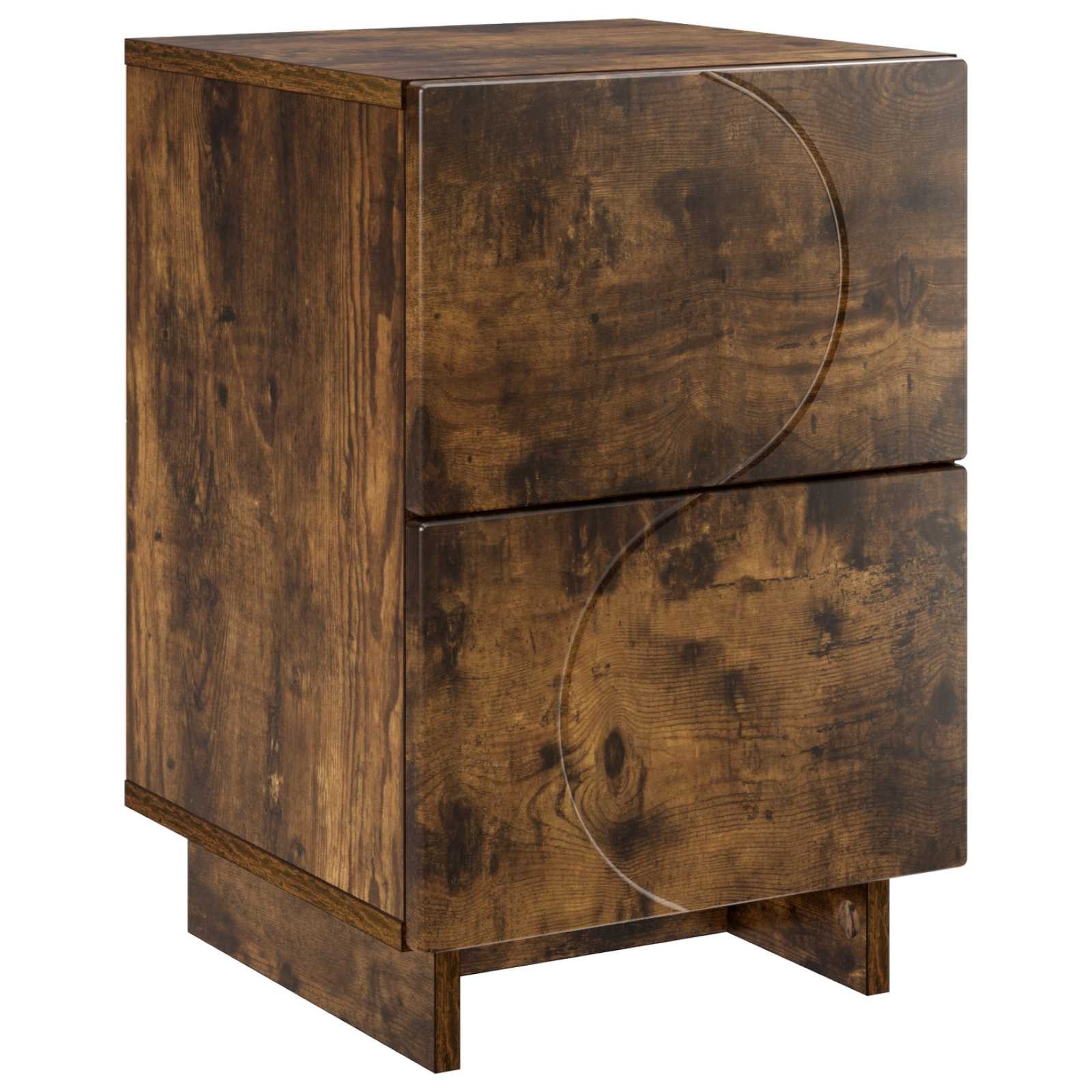 vidaXL Nachttisch Nachttisch Räuchereiche 33,5 x 34,5 x 50 cm Holzwerkstoff (1-St)