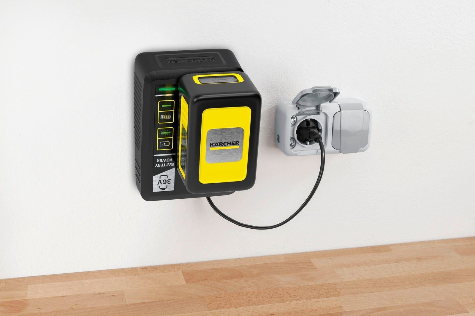 KÄRCHER Starter Kit Battery Power 36/25 2,5 Ah Akku Schnelllade-Gerät (Starter-Set, 1x Akku + 1x Schnellladegerät (Starter-Kit), 48 min bis 80 % geladen / 78 min bis 100)