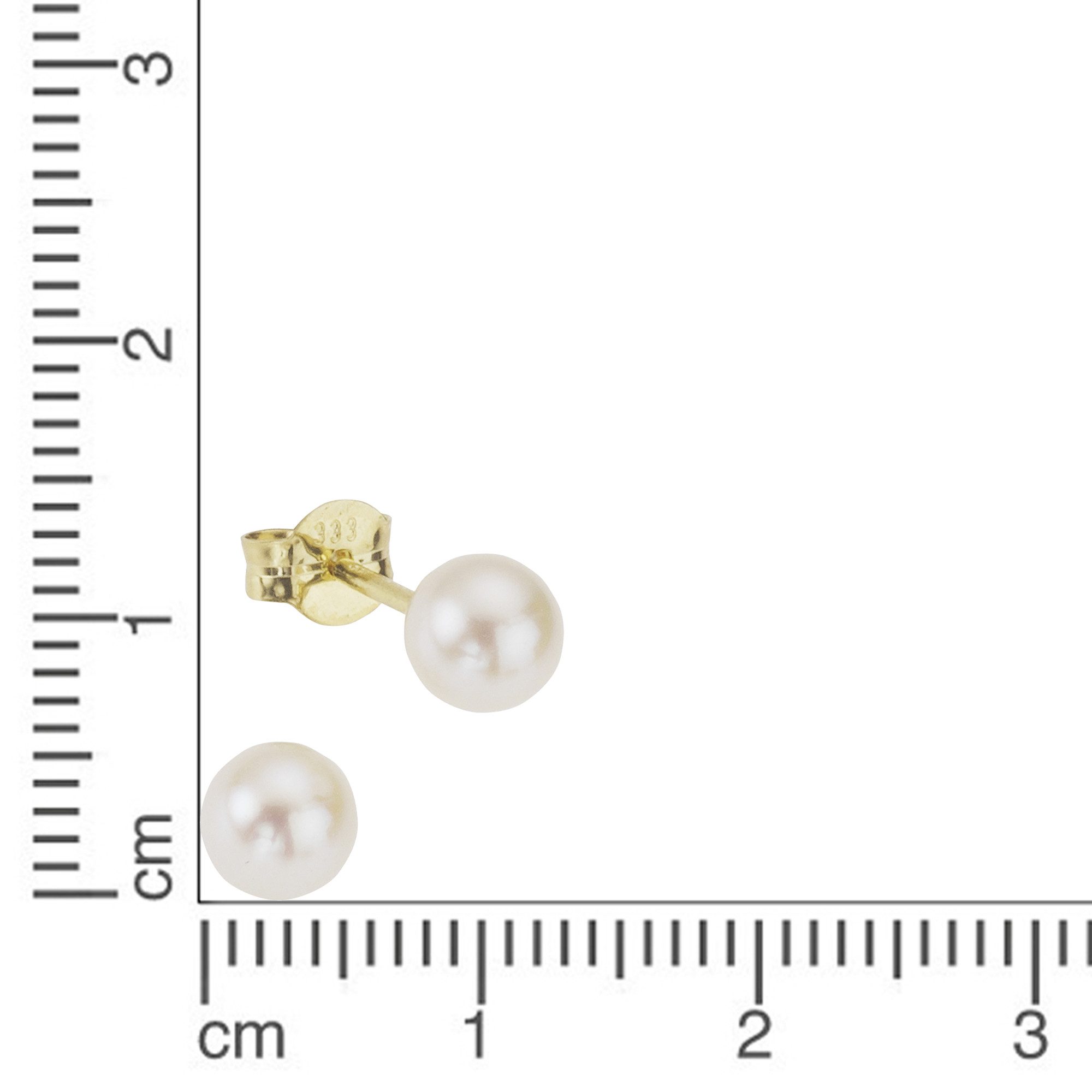 Fascination by Ellen K. Paar Ohrstecker Gold 585 mit weißen Perlen 5-5,5mm günstig online kaufen