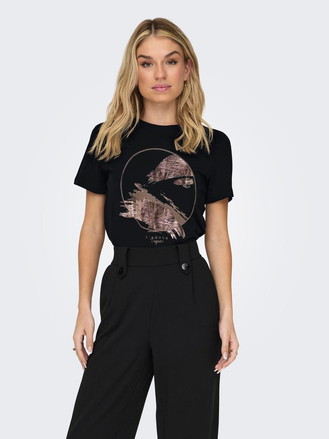 ONLY Kurzarmshirt ONLKITA LIFE REG S/S MIX TOP CS JRS EX. Baumwolle, regula günstig online kaufen