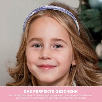 MAGICSHE Haarreif 5 Stück Haarreifen Mädchen mit Glitzer Konfetti für Kinder