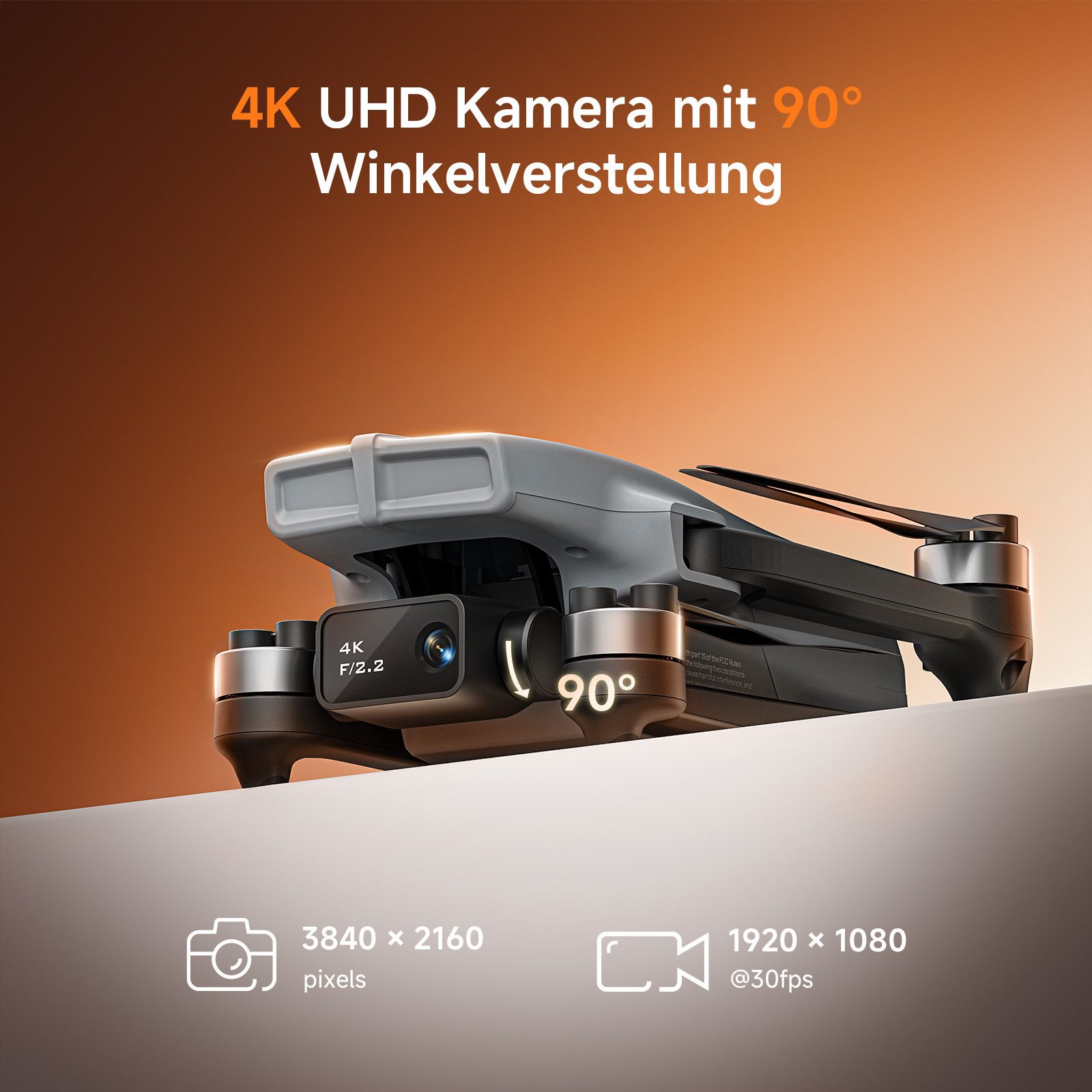 AMETA GPS Drone mit Kamera 4K, 50 Min Flugzeit, Unter 249g Drohne (4K Ultra HD, Set, 5G-WLAN FPV-Liveübertragung, GPS-Positionierung, Automatische Rückkehr, Follow-Me, Gestensteuerung)