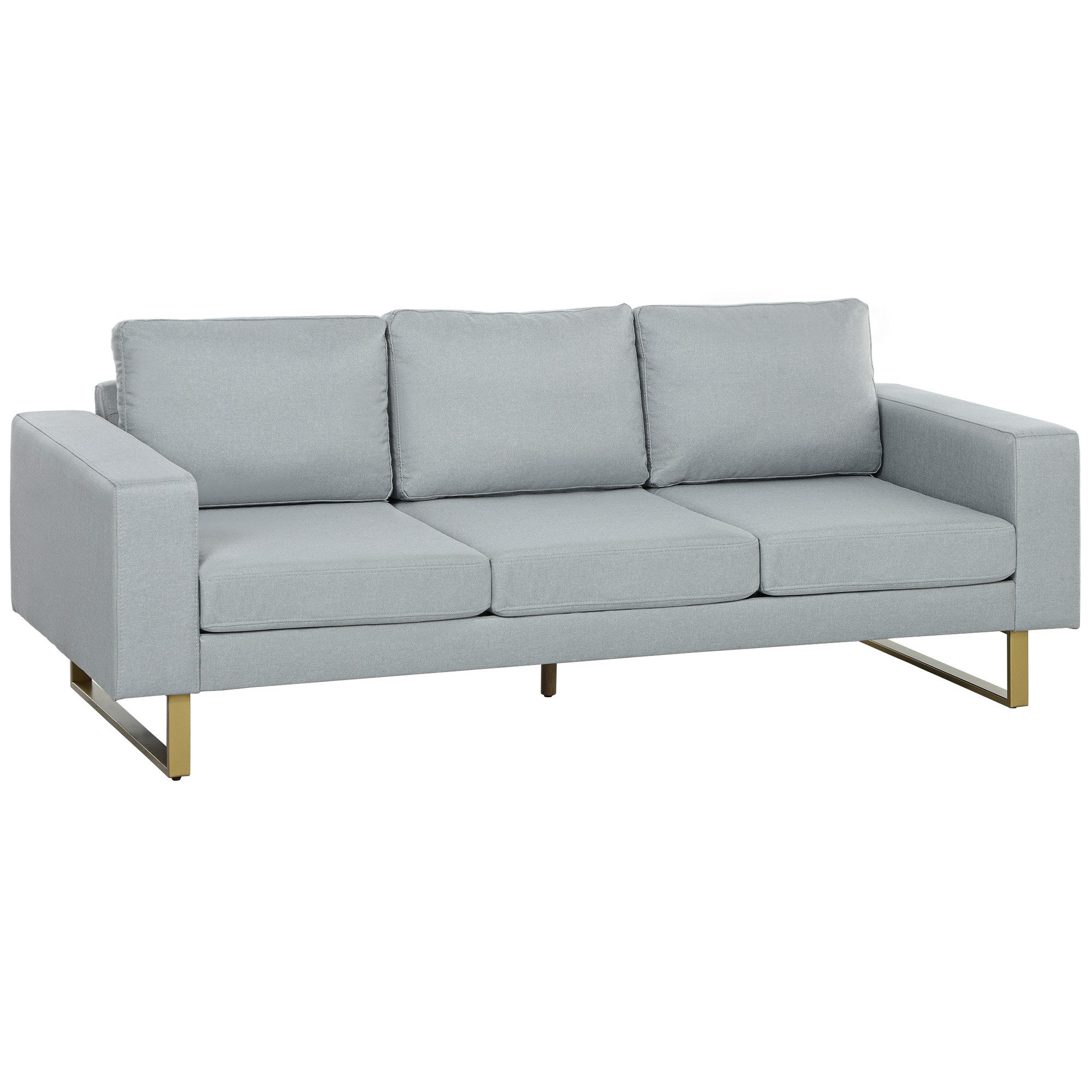 HOMCOM Sofa Polstersofa Küchensofa Stoffsofa, Sitzmöbel mit Kissen Armlehne günstig online kaufen
