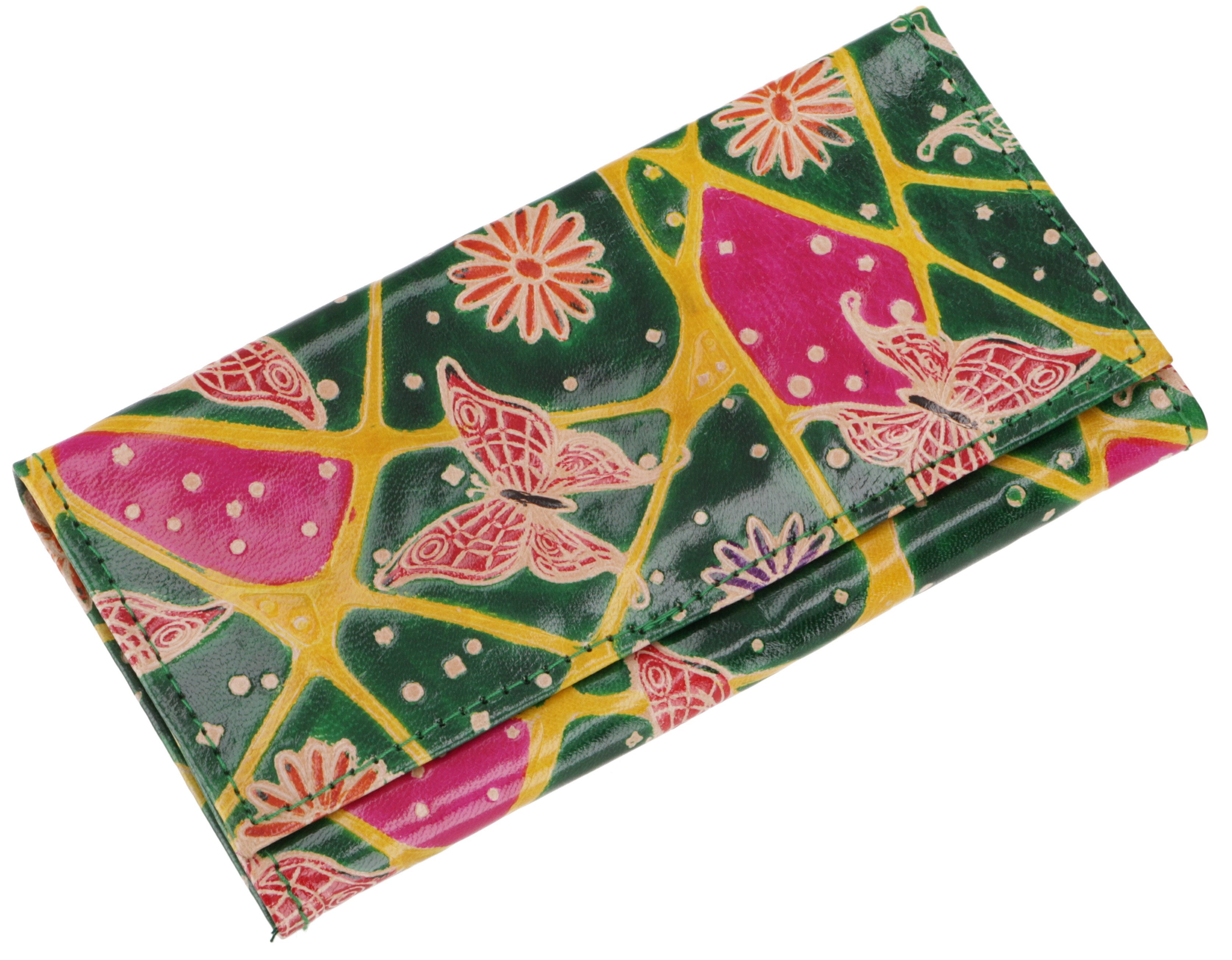 Guru-Shop Geldbörse Geprägtes Lederportemonnaie, Boho Geldbörse günstig online kaufen