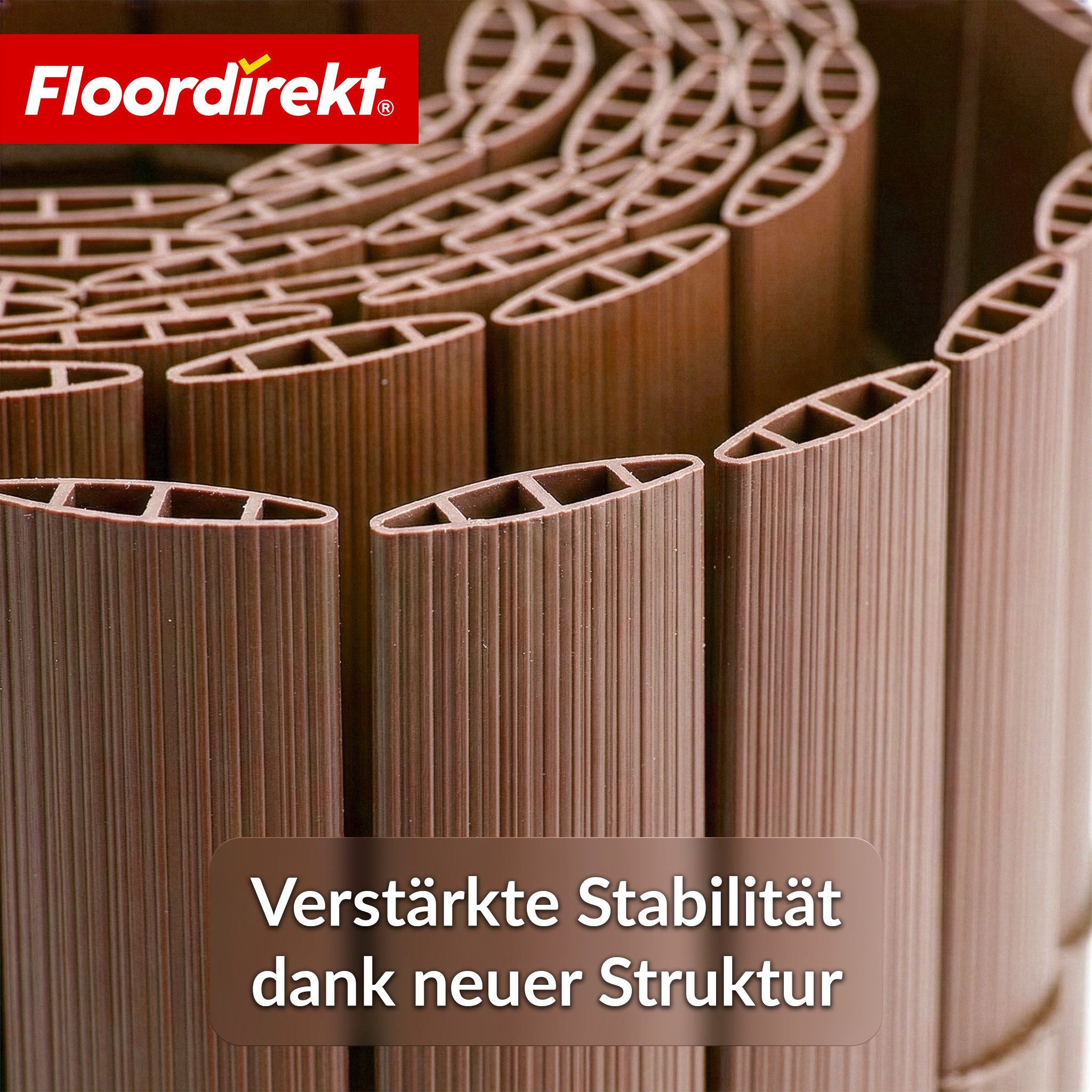 Floordirekt Sichtschutzelement aus PVC für Balkon & Garten, wetterfest & UV-beständig, pflegeleicht, (Schimmelabweisend), flexibler Sichtschutz aus Kunststoff, verschiedene Größen & Farben