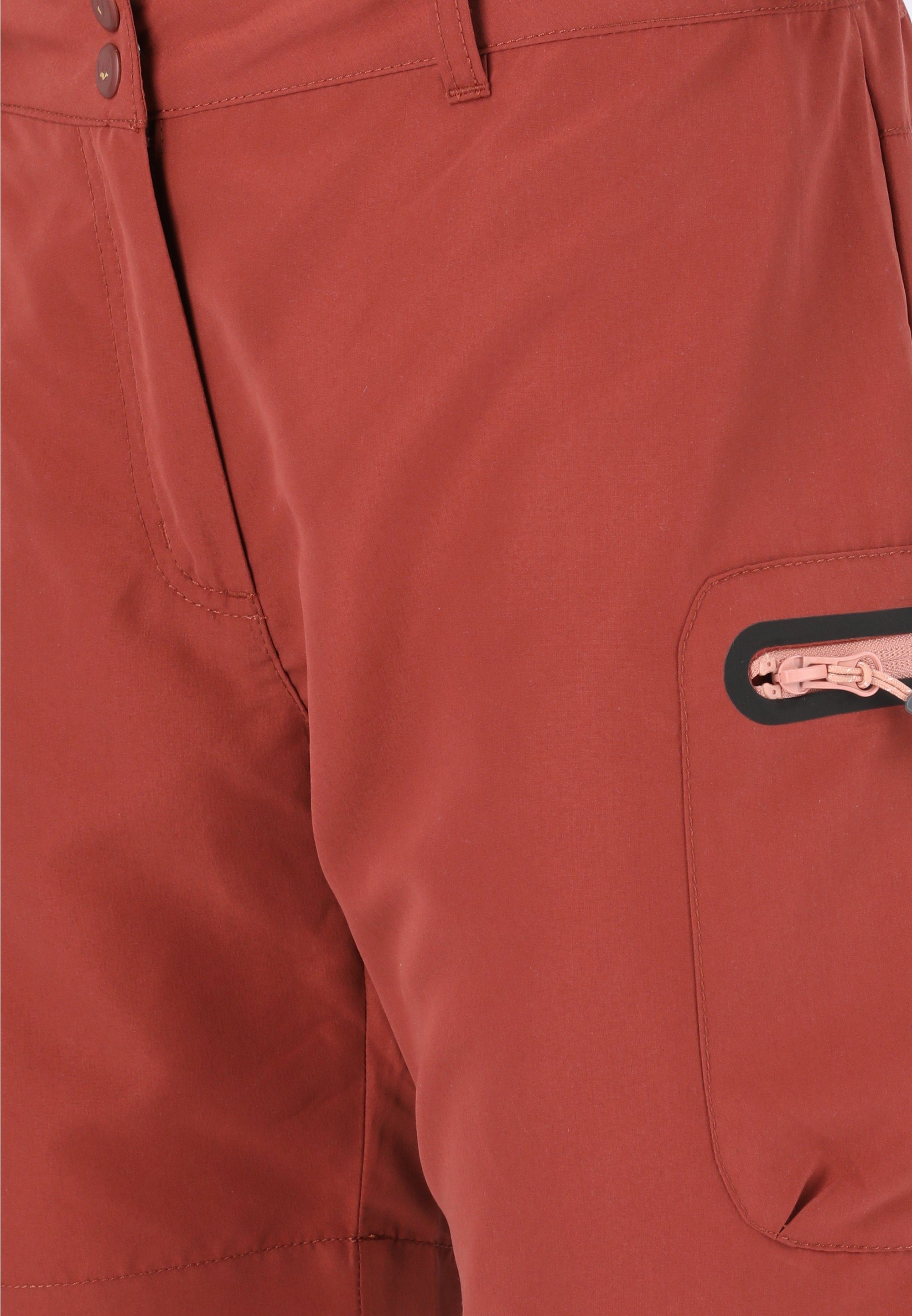 WHISTLER Stian Shorts maroon praktischen Reißverschlusstaschen mit