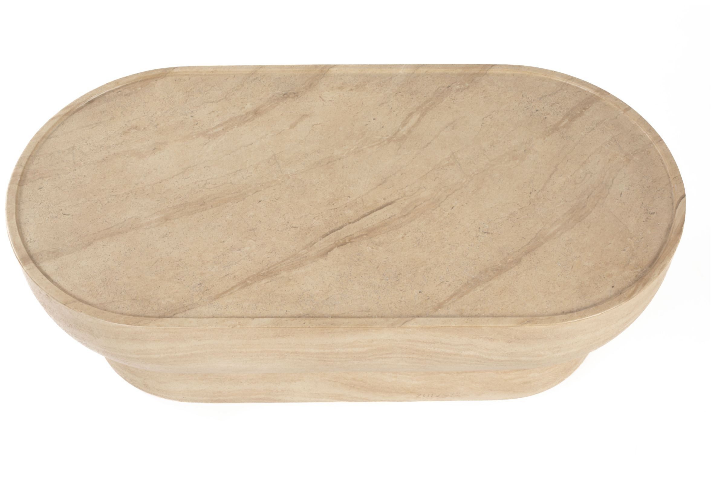 Zuiver Couchtisch Couchtisch NOBLE oval in Kalksteinoptik von Zuiver