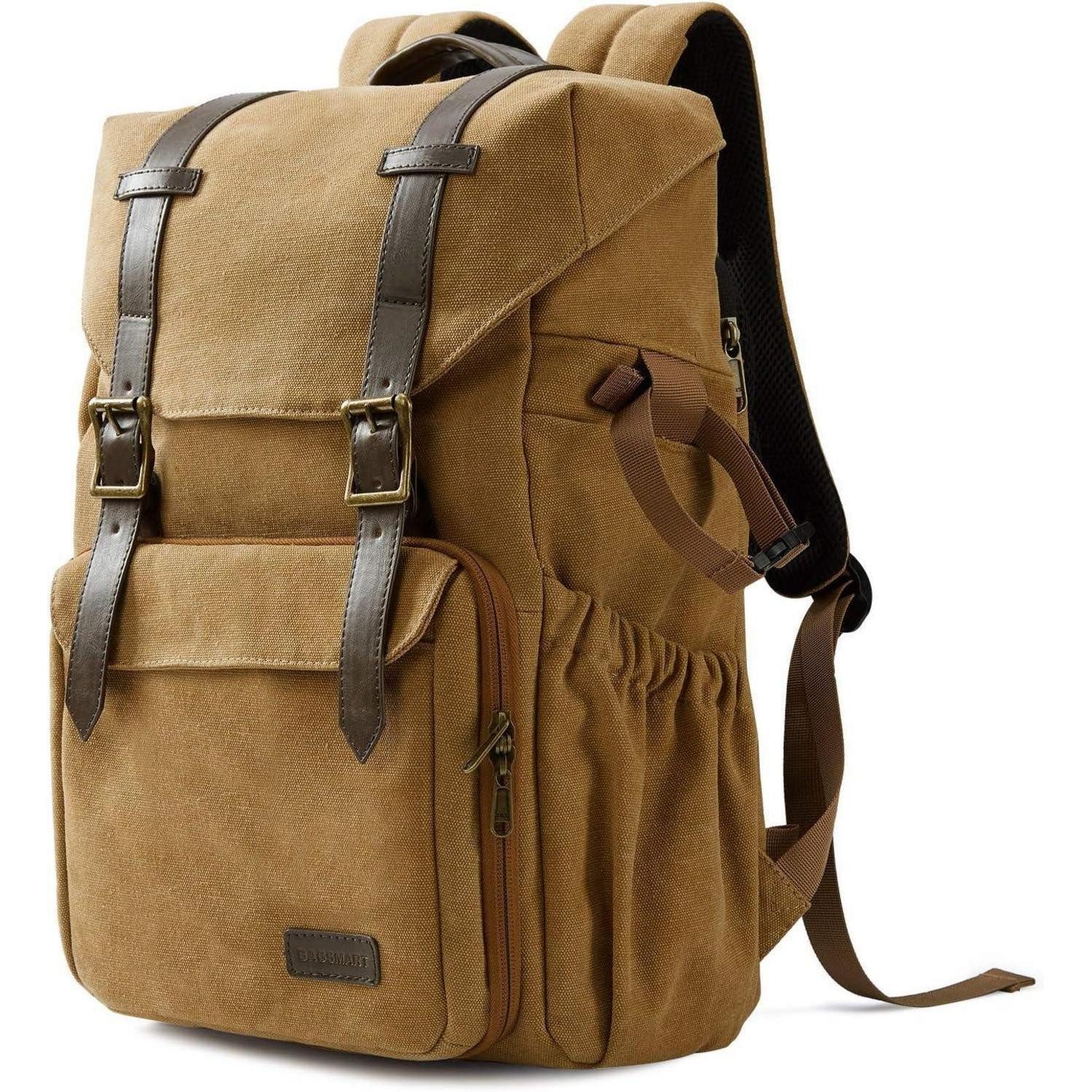 LuxusKollektion Fotorucksack Fotorucksack DSLR Diebstahlsicher 15Zoll Objektive Stativ Khaki