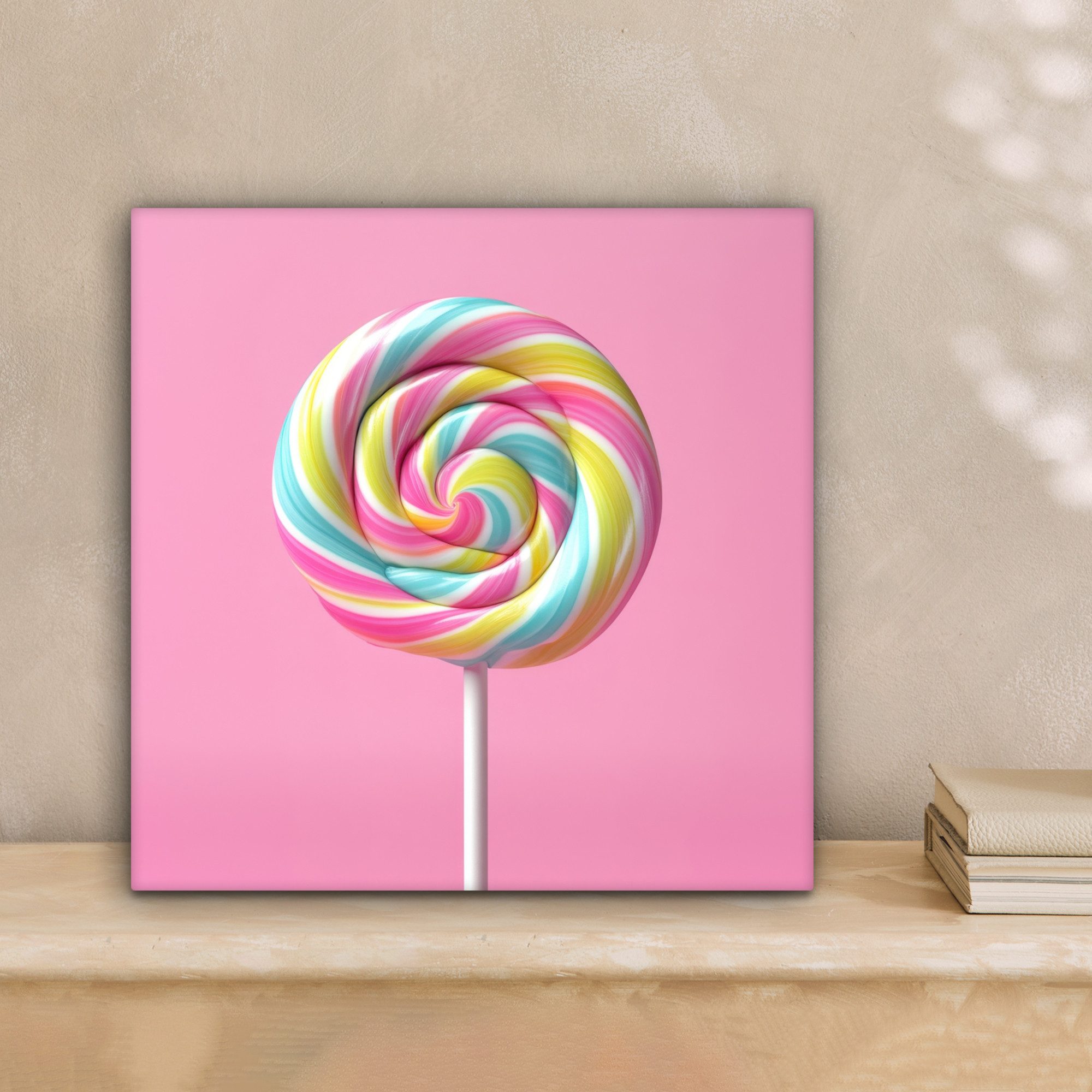 OneMillionCanvasses® Leinwandbild Lollipop - Rosa - günstig online kaufen