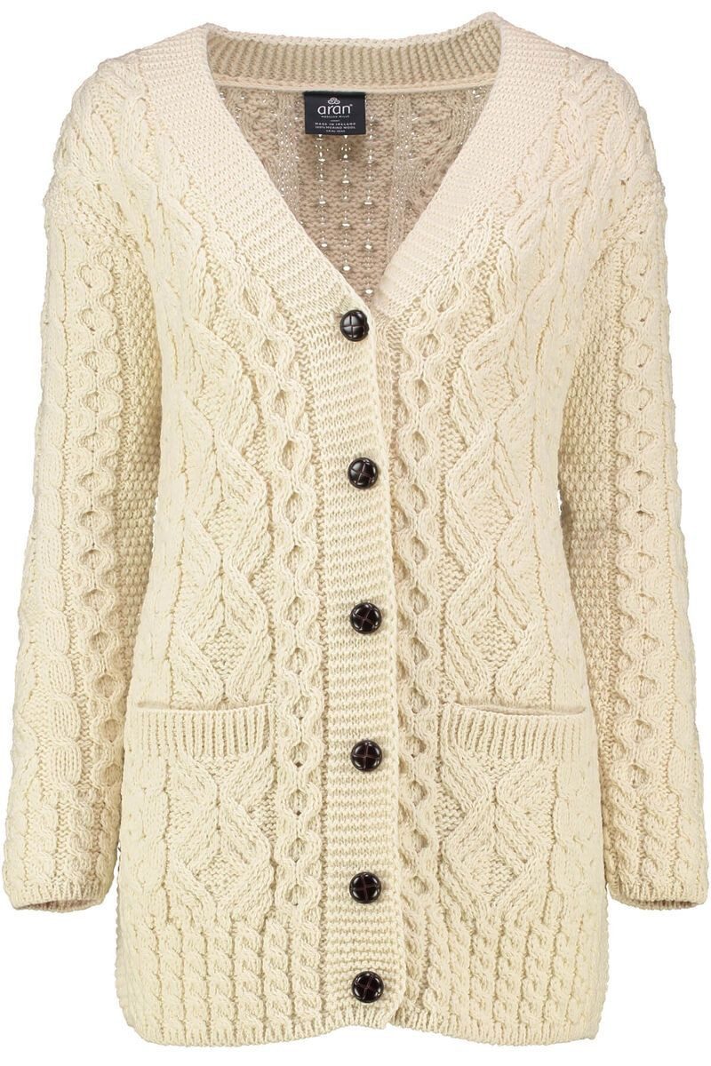 Carraig Donn Strickjacke im typischen Irland Aran Strick günstig online kaufen