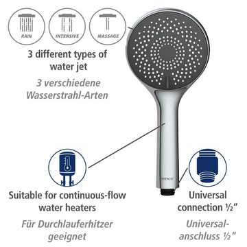 WENKO Stangenbrause-Set Watersaving, Chrom, Länge Stange: 70 cm