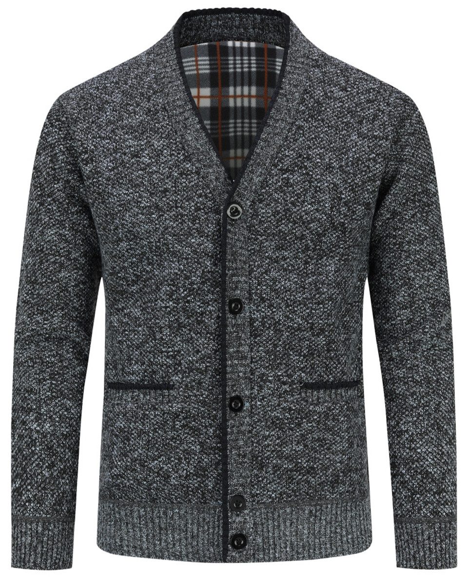 Allthemen Cardigan Herren Strickjacke mit V Ausschnitt Grobstrick Cardigan günstig online kaufen