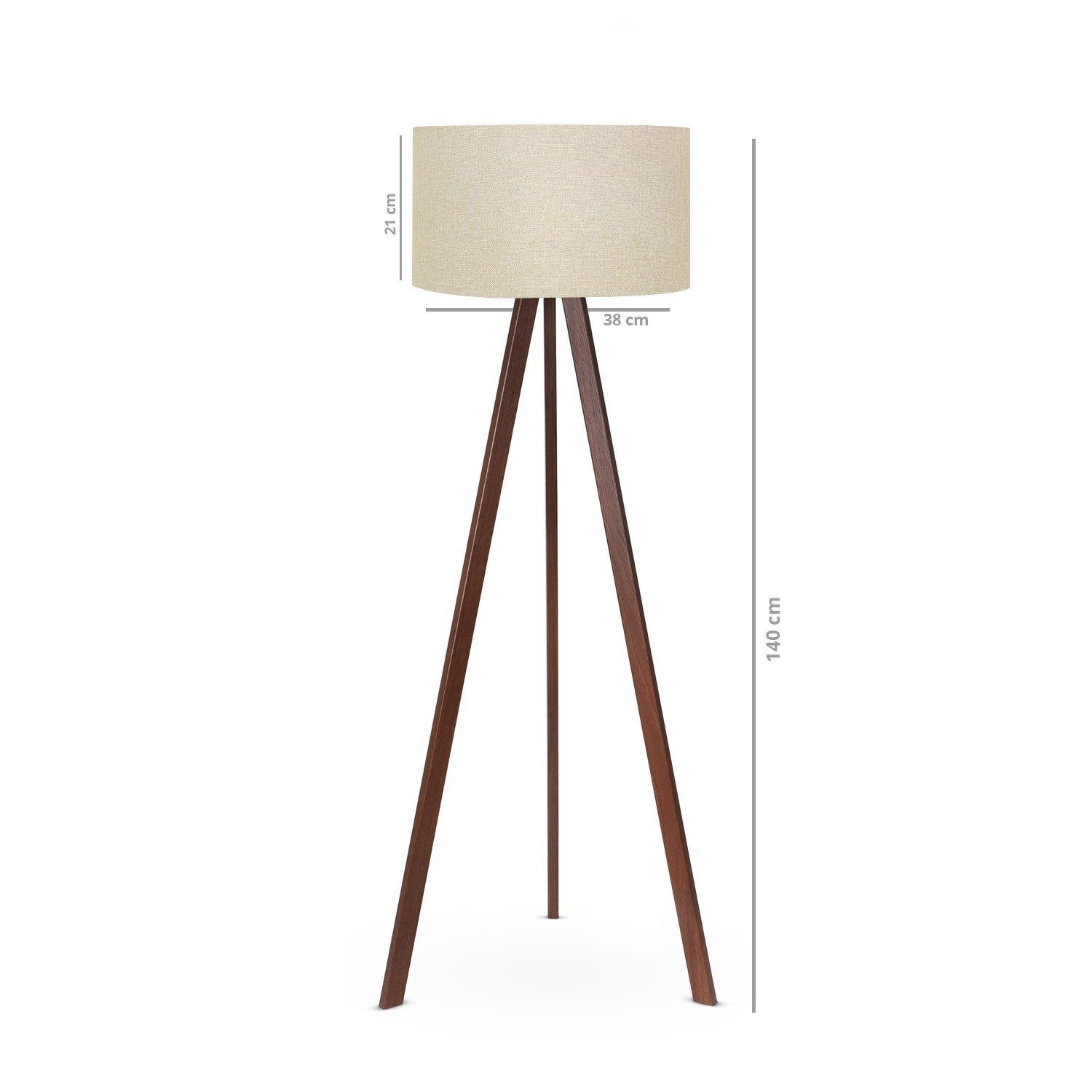 Opviq Stehlampe Boho Deko, ohne Leuchtmittel, Skandinavisches Design, Stabile MDF-Konstruktion, Dezente Holzoptik