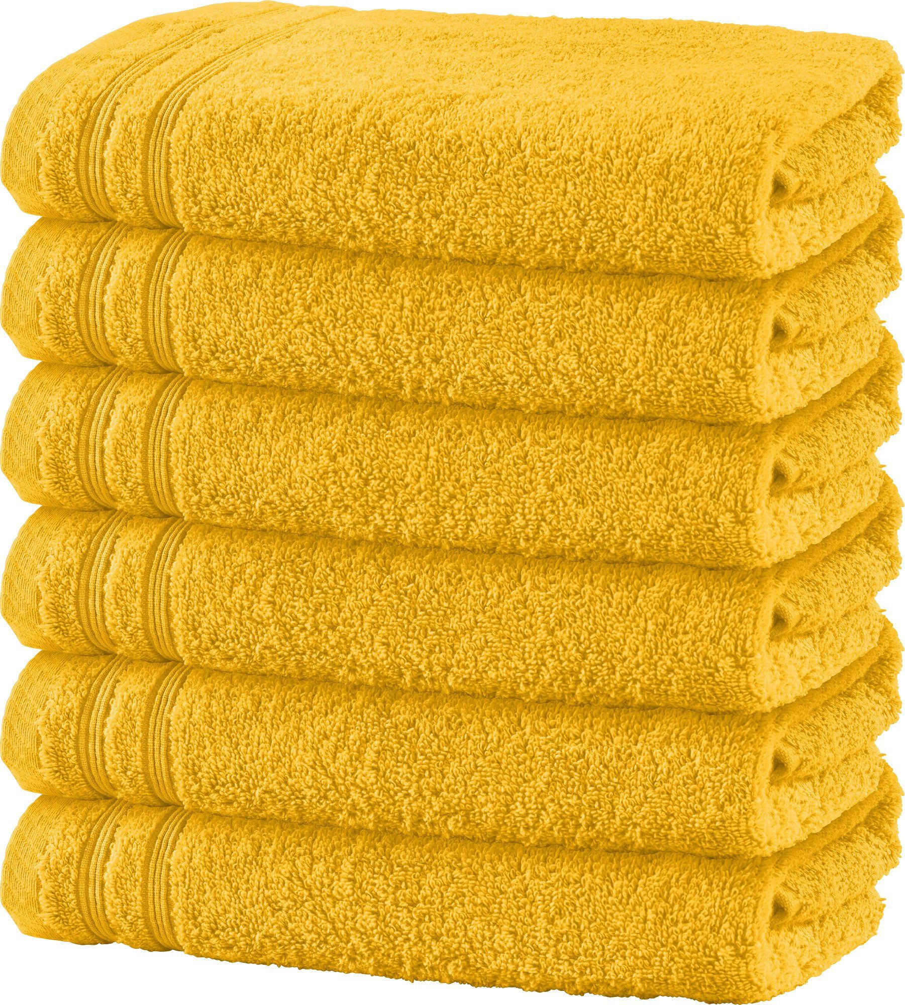 Erwin Müller Handtuch Handtuch "Heidelberg" 6er-Pack, Frottier (6-St), Walk-Frottier Uni