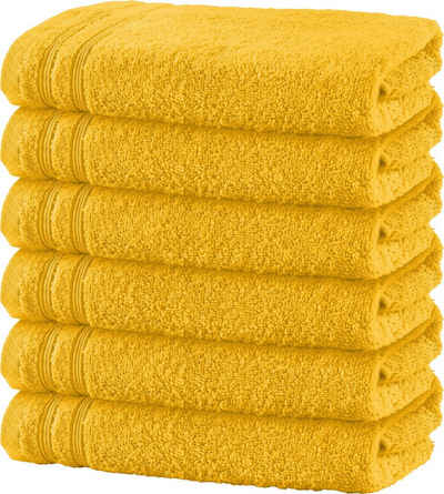 3x Handtücher Gelb NEU Handtuch Handtücherset Tücher PREMIUM Tuch Frottee 