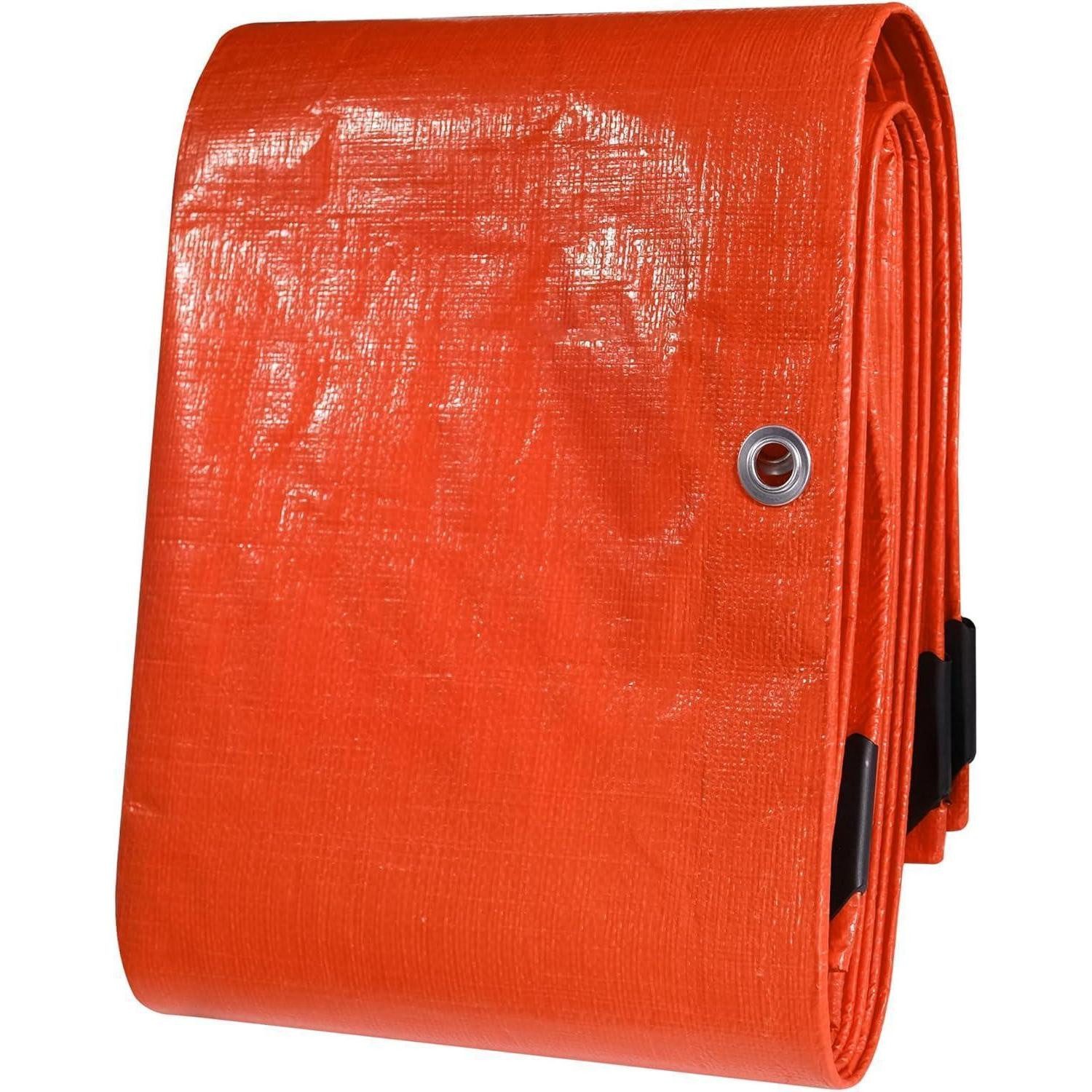 LuxusKollektion Schutzplane Abdeckplane Wasserdicht Reißfest UVstabilisiert 160g Orange 2m x 2m