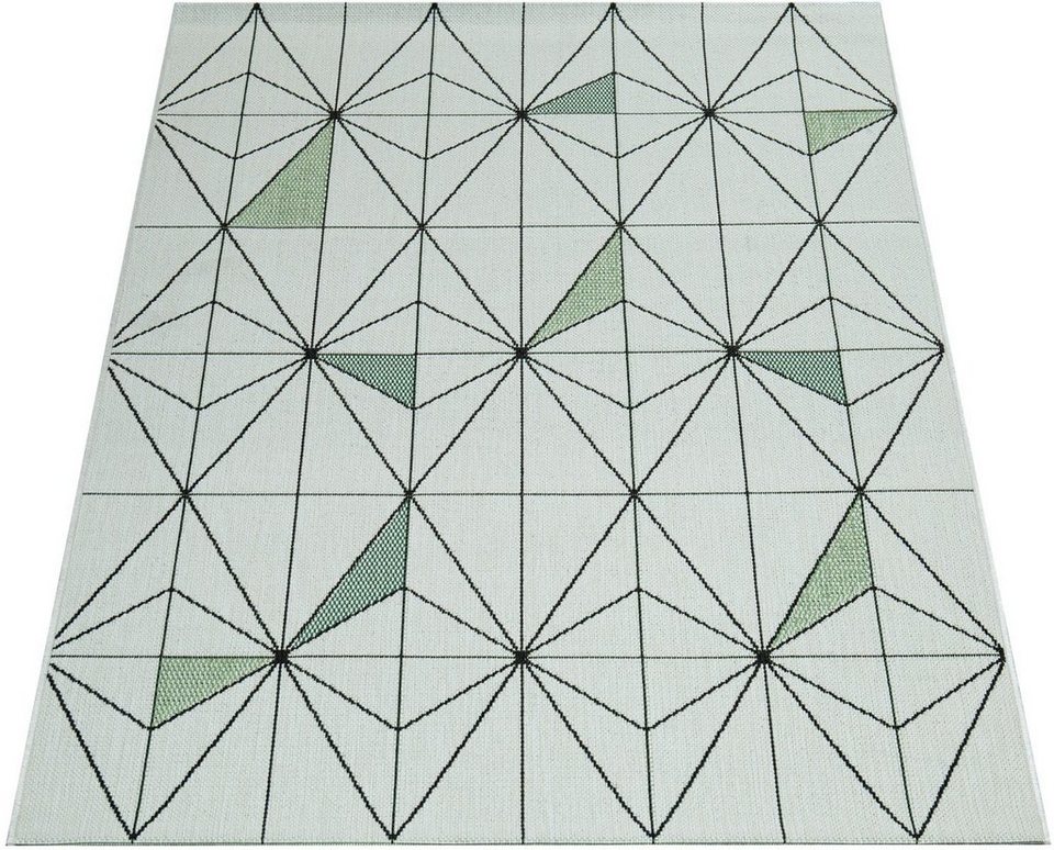 rechteckig, und 539, modernes Flachgewebe, Teppich Paco Ostende Home, geometrisches mm, Design, In- 4 geeignet Outdoor Höhe: