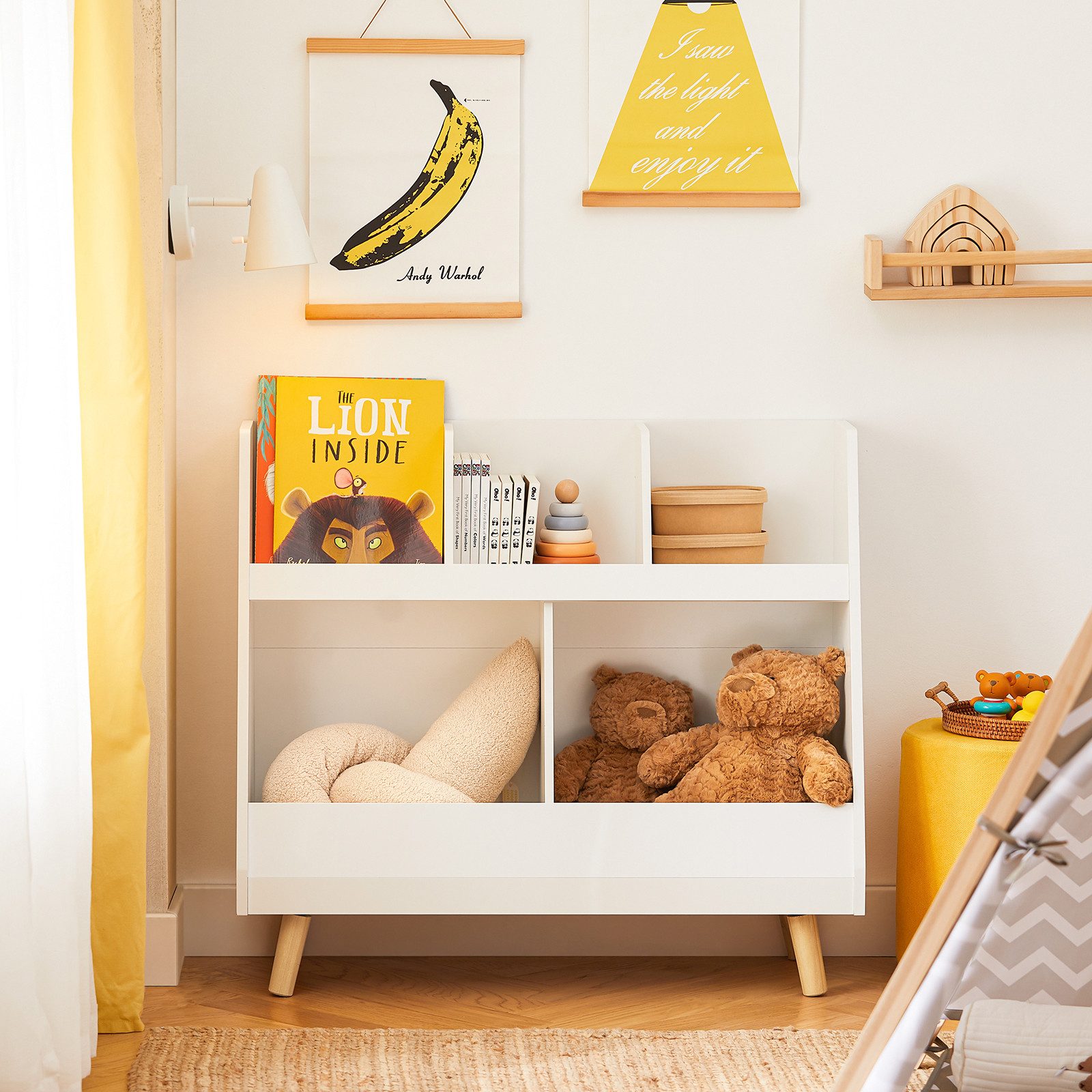 SoBuy Bücherregal KMB19, Kinderregal mit 5 Fächern
