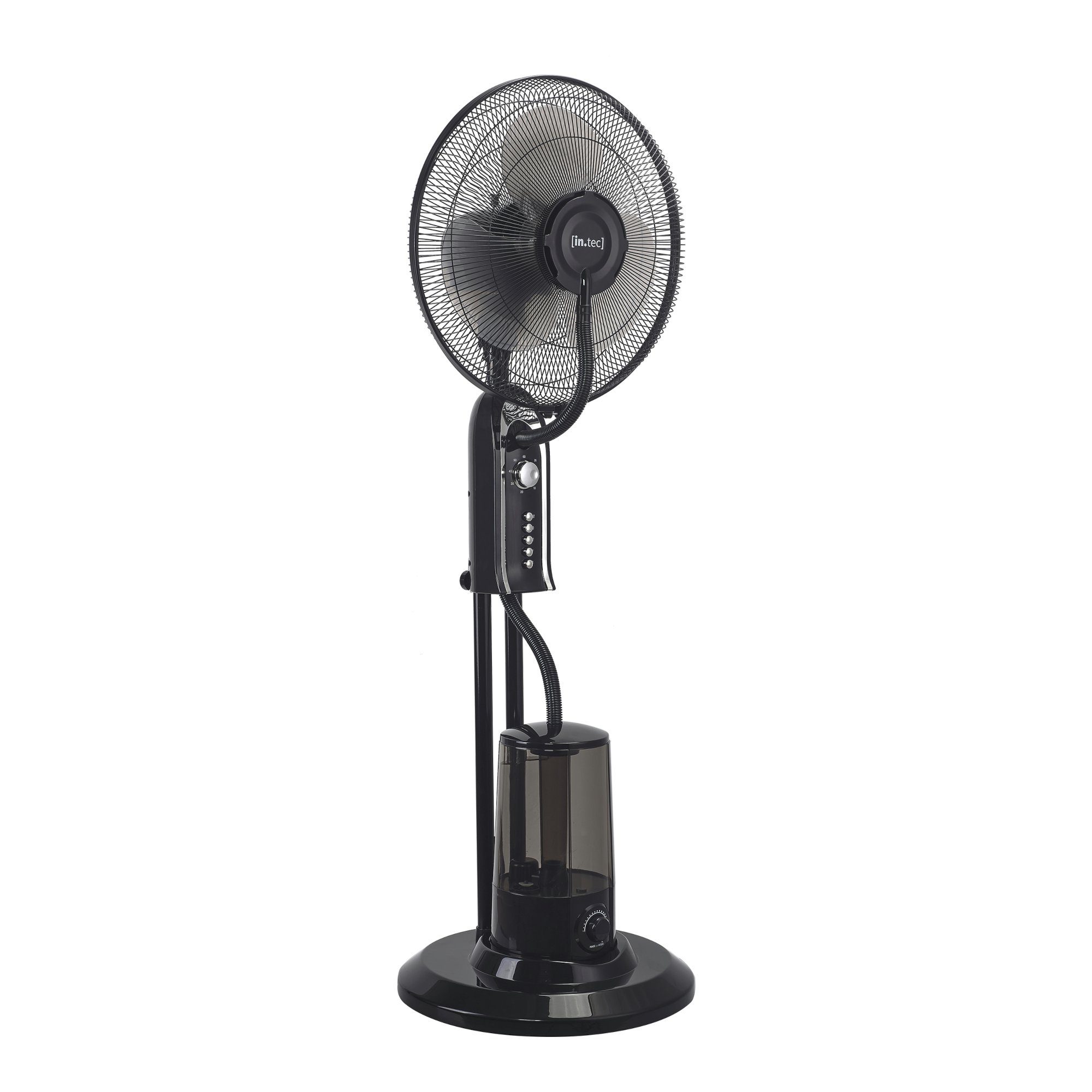 in.tec Standventilator, »Ninove« Nebelventilator 75W Sprühnebel Schwarz