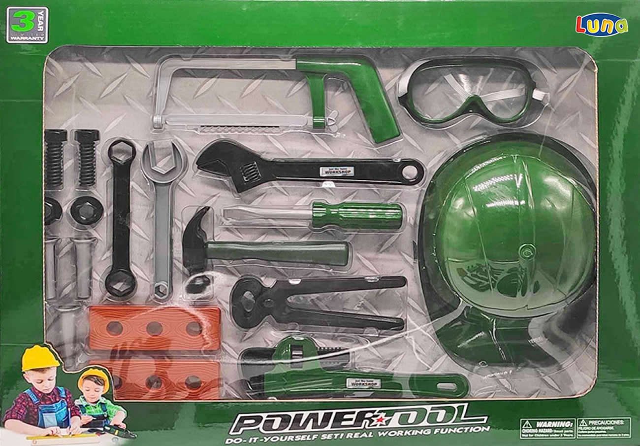 Diakakis Kinder-Werkzeug-Set Luna Kinder Werkzeug-Set 19-tlg. Handwerker, (Set, 19-tlg)