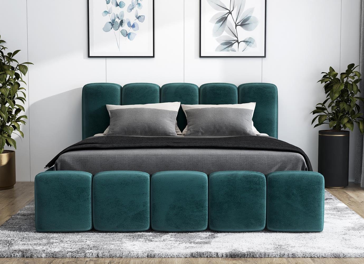 A&J MöbelLand GmbH Polsterbett SONIC-OM mit Bettkasten und Lattenrost (Bett günstig online kaufen