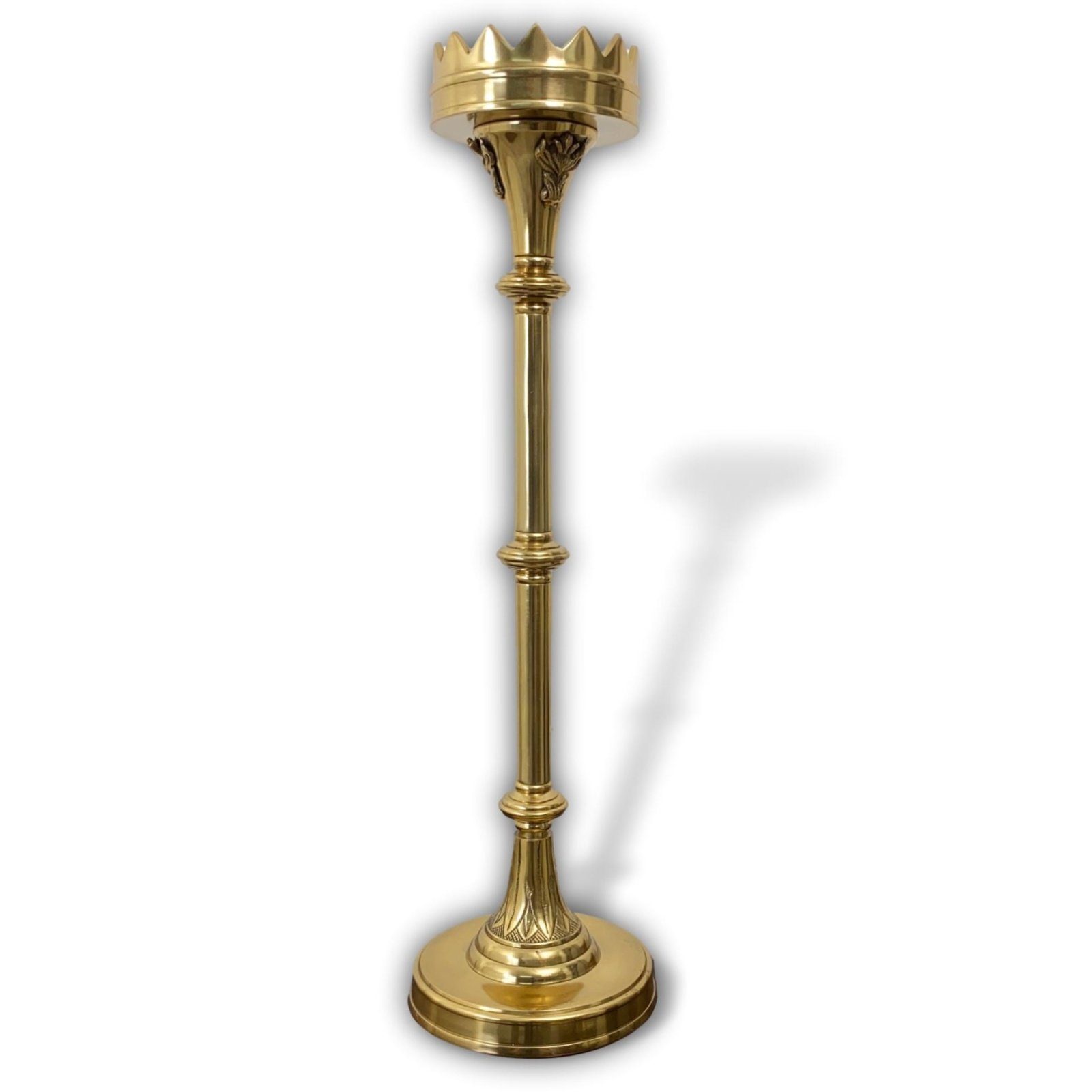 Aubaho Kerzenständer Kerzenleuchter 62cm Altarleuchter Kerzenständer Kirche Krone gold Anti