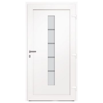 vidaXL Haustür Haustür Aluminium und PVC Anthrazit 100x200 cm Eingangstür Außentür Ne