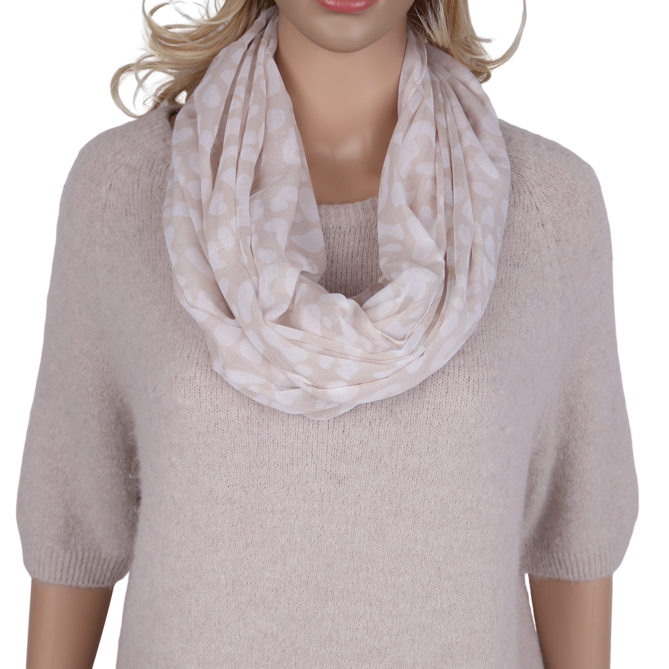 MIRROSI Loop Damen Schal mit Tollem Muster Weich aus 100% Viskose, (ca.160x günstig online kaufen