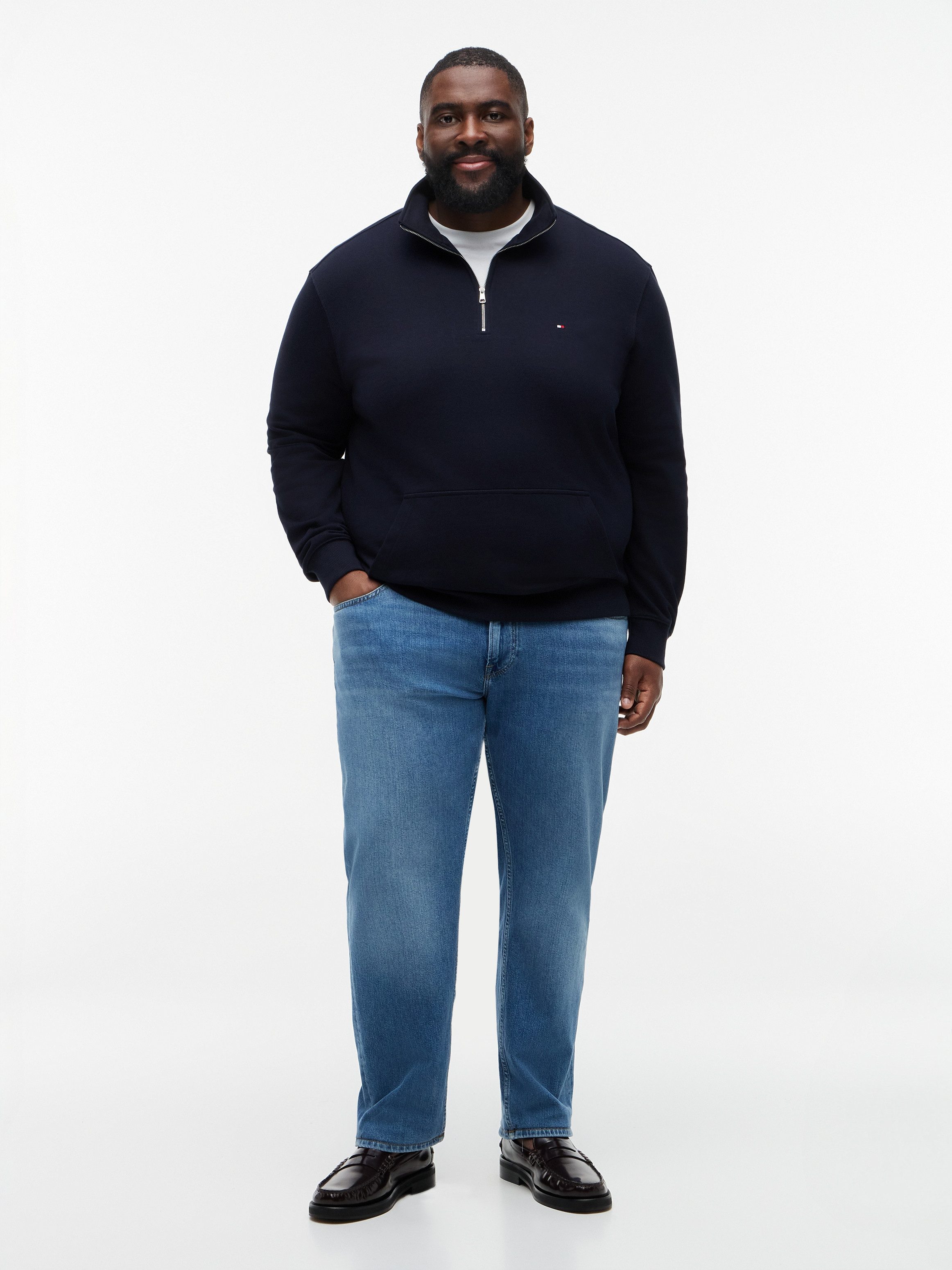 Tommy Hilfiger Big & Tall Sweatshirt BT-ESSENTIAL TERRY NEW 1/4 ZIP Große Größen – Bild 4 von 5