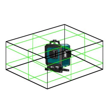 Tidyard Linienlaser 16 Lines Laser Level 3° Self-leveling, 2 * Batterie