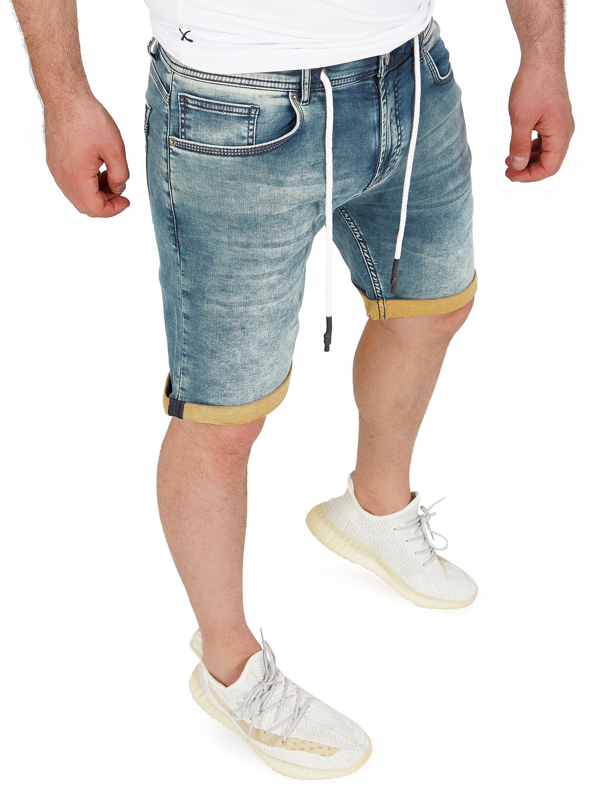 Yazubi Jeansshorts Henry lässige Sweatshorts mit Stretchanteil