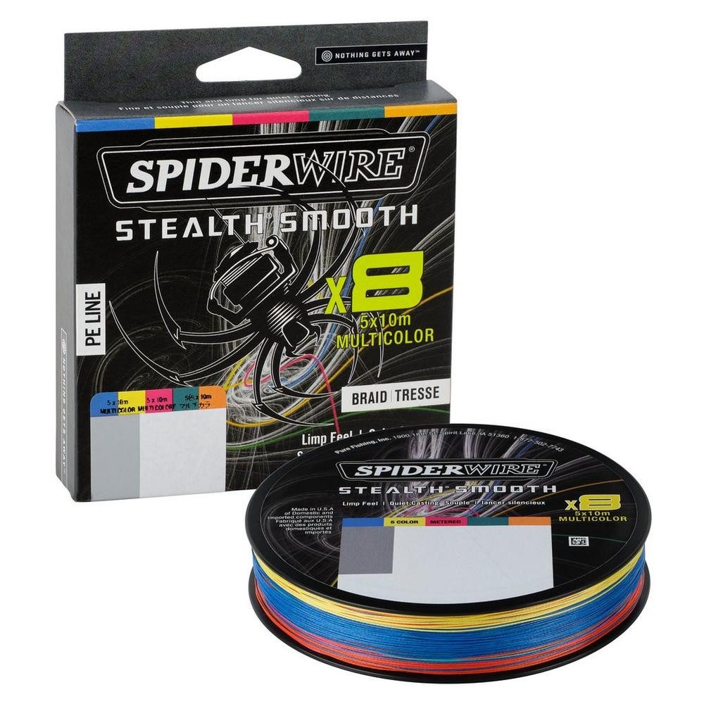 Angelschnur Spiderwire Stealth Smooth 8 Multicolor geflochtene Schnur