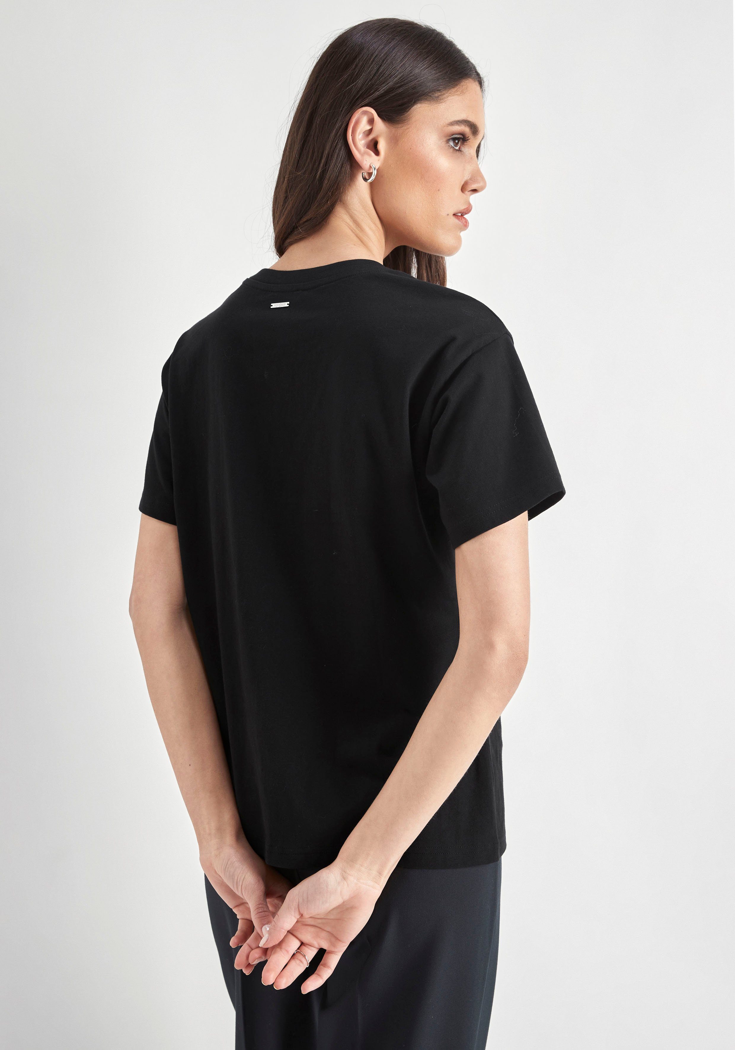 HECHTER PARIS T-Shirt mit Rundhalsausschnitt schwarz