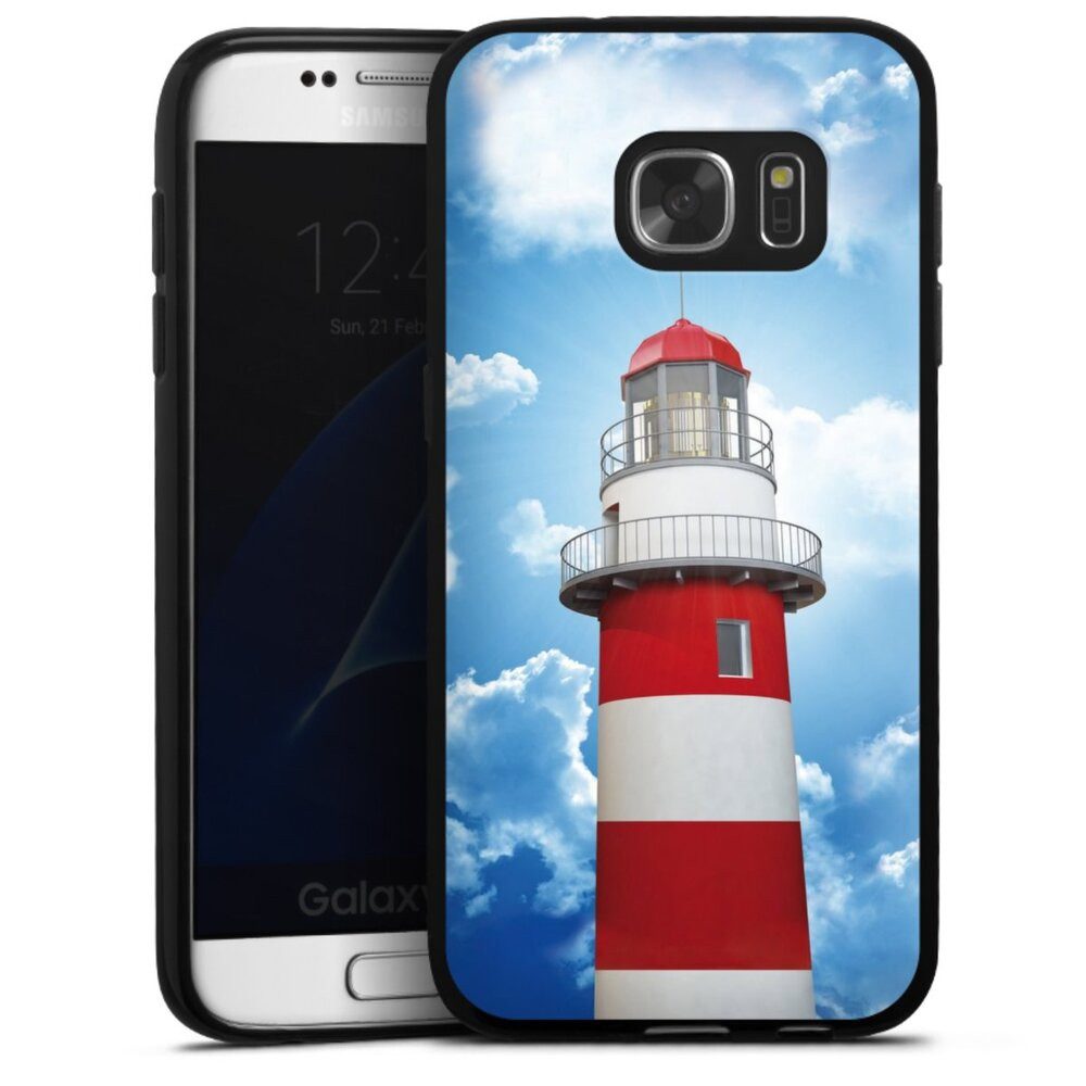 DeinDesign Handyhülle Leuchtturm Wolke Himmel Leuchtturm, Samsung Galaxy S7 Silikon Hülle Bumper Case Handy Schutzhülle