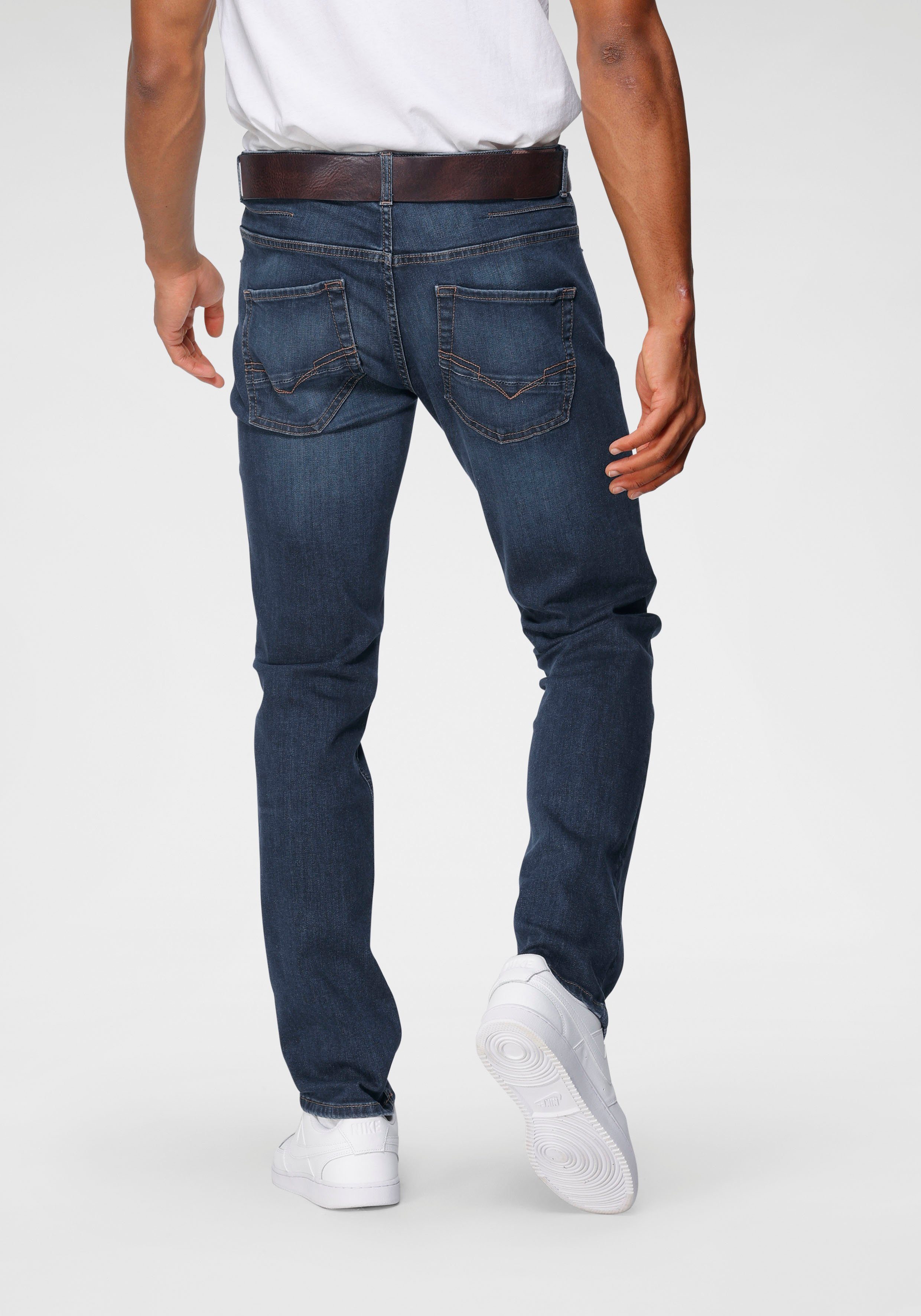 durch wassersparende Produktion dark-blue Ökologische, Wash DALE H.I.S Straight-Jeans Ozon