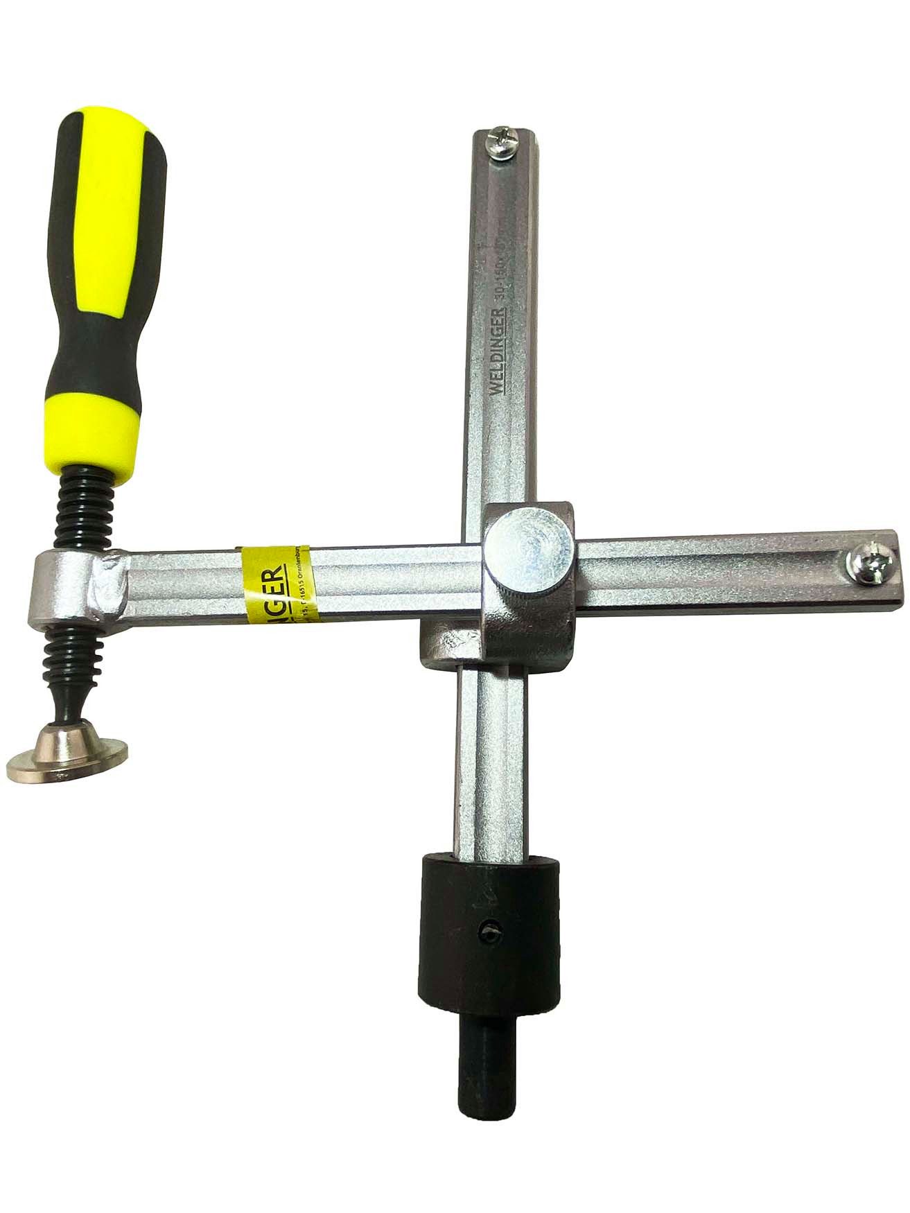 WELDINGER Schraubzwinge Schweißtisch-Schraubzwinge pro vario 30-150x150 mm System 16 2K-Griff, (1 St), 150x150 mm, System 16, Zweikomponentengriff