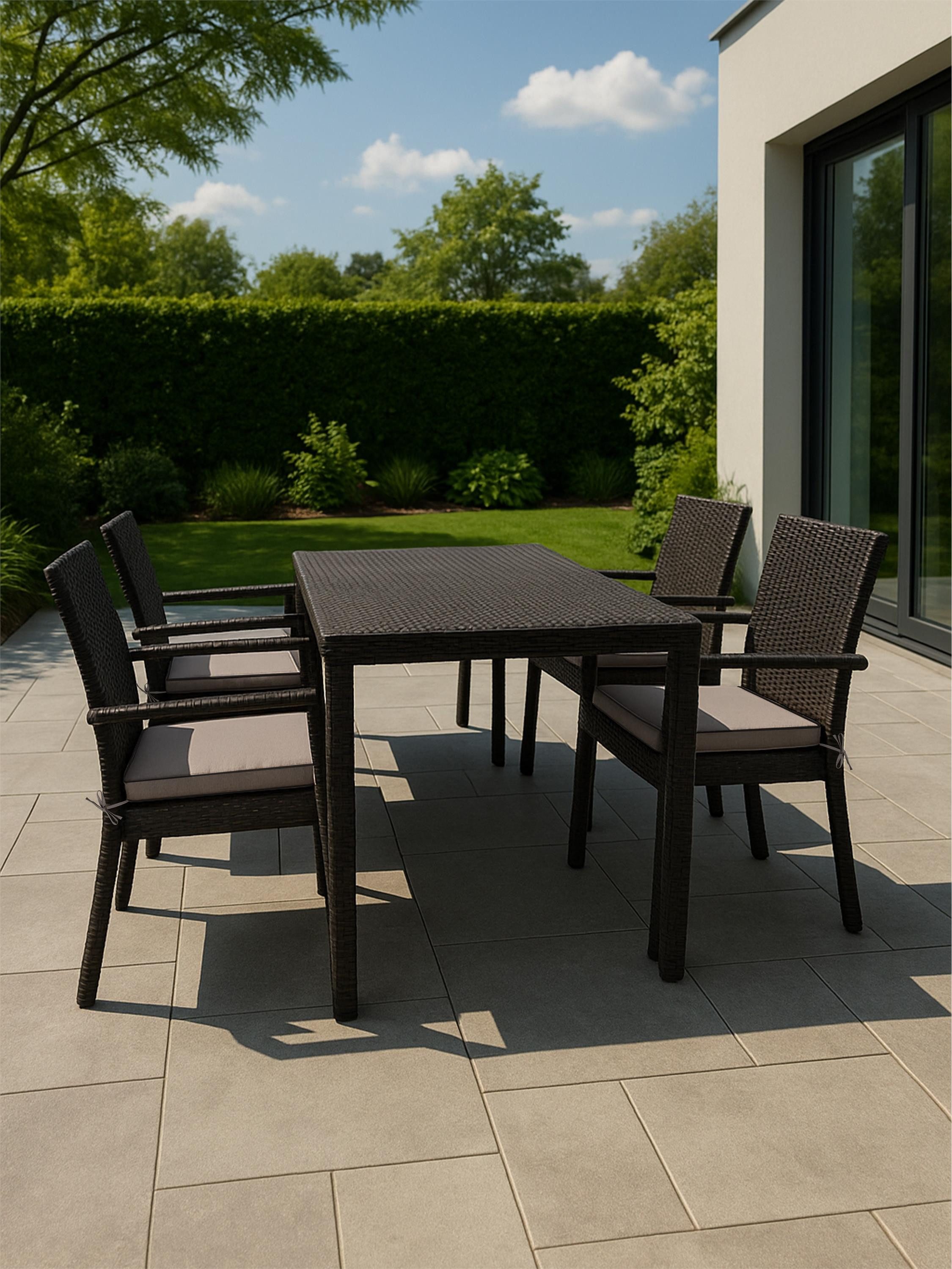 Aspero Sitzauflage 4 Stuhlkissen 40x40 cm Lucca, Gepolsterte und wasserdich günstig online kaufen