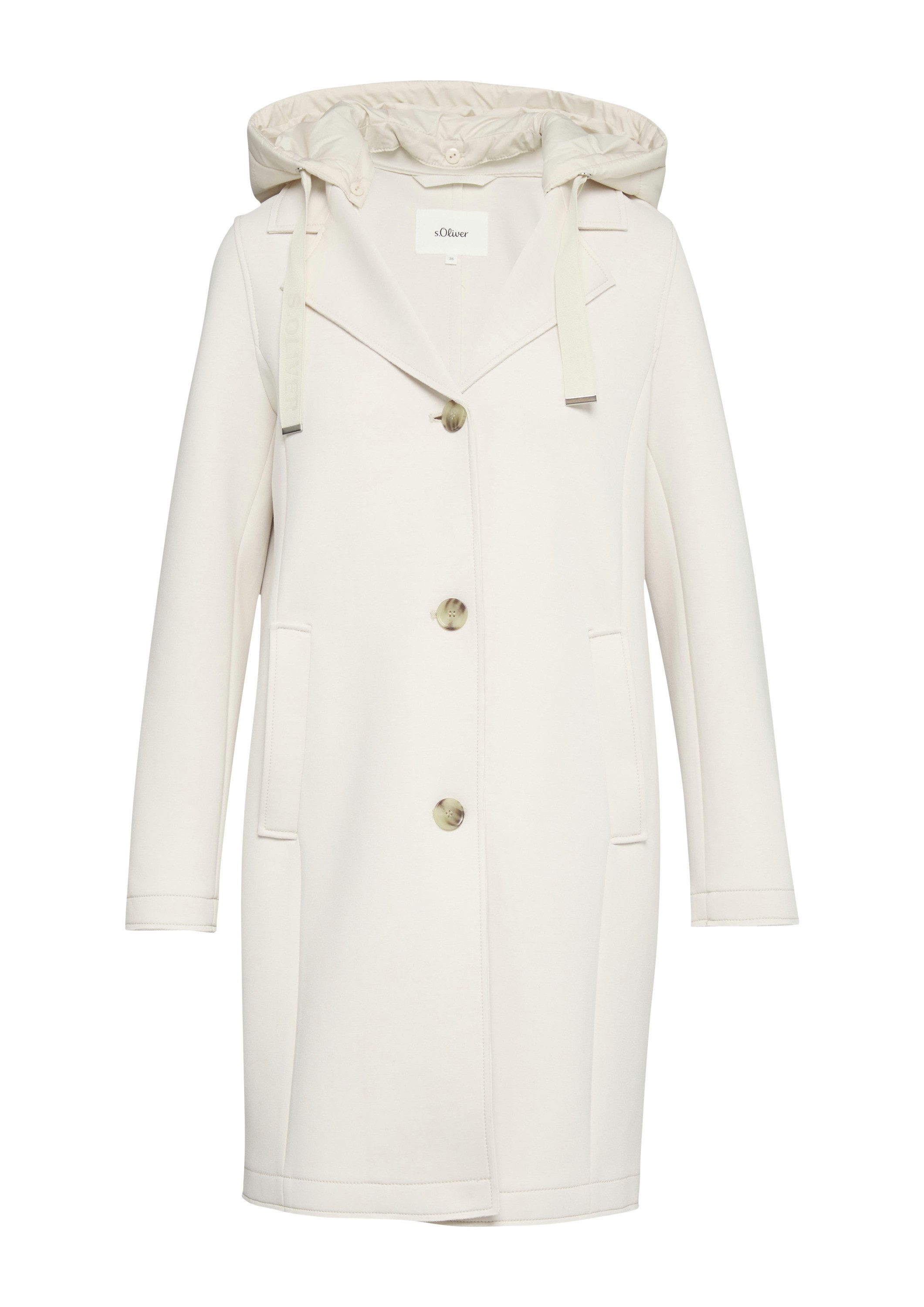 s.Oliver Funktionsmantel Outdoor-Mantel Scubamantel mit abnehmbarer Kapuze günstig online kaufen