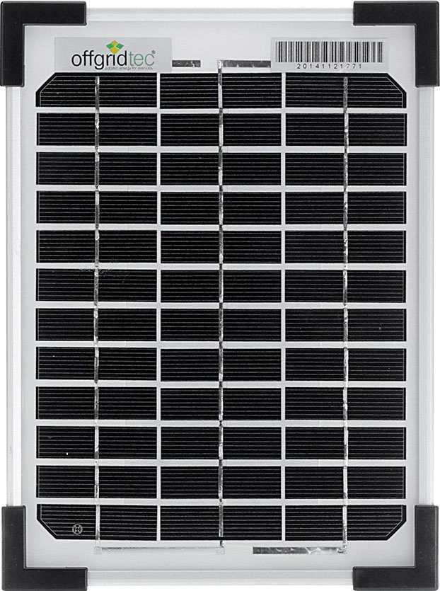 offgridtec Solarmodul 5W Mono 12V Solarpanel, 5 W, Monokristallin, extrem wiederstandsfähiges ESG-Glas | Solarmodule