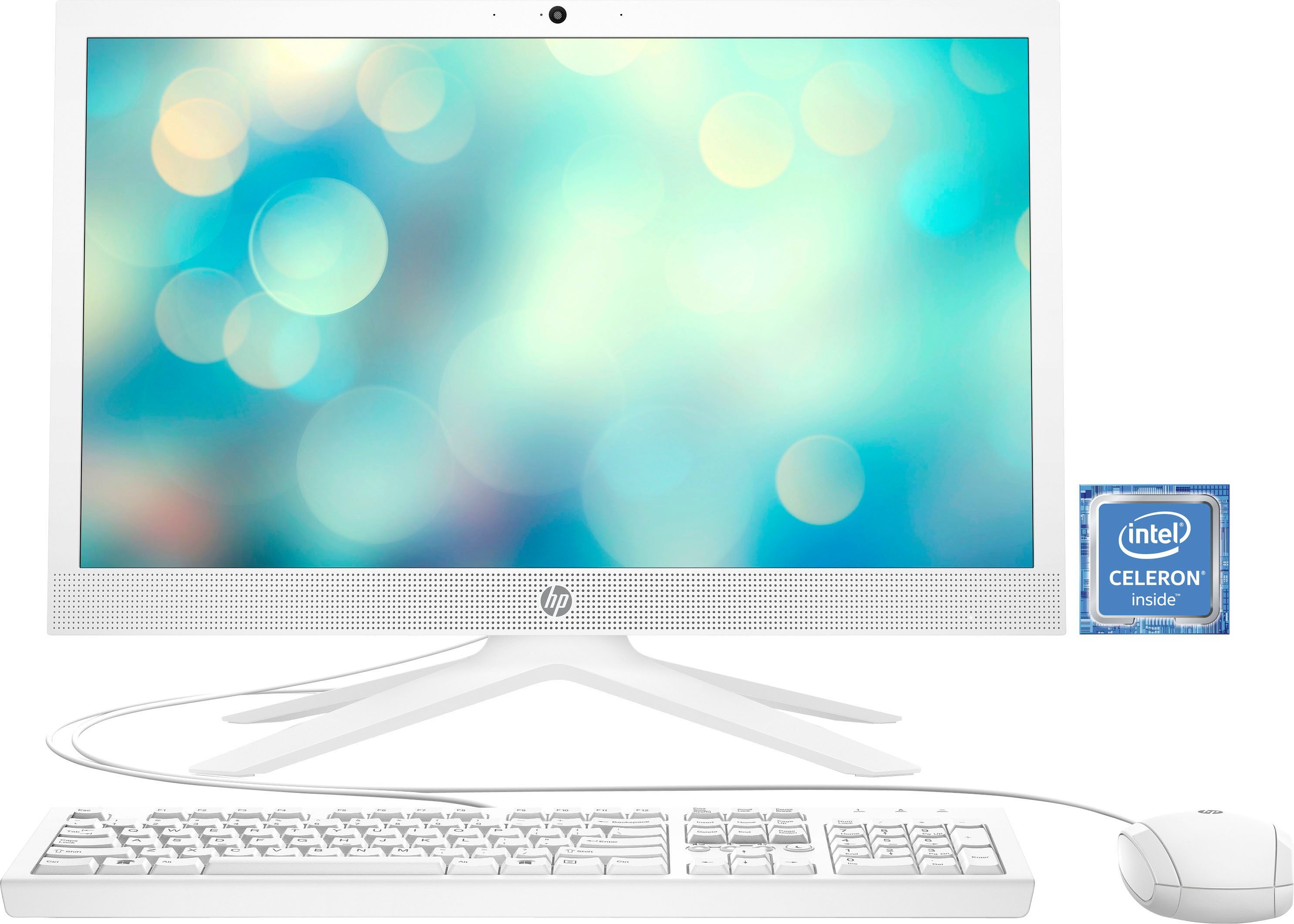 HP 21-b0002ng All-in-One PC (20,7 Intel® 600, RAM, 4 GB Luftkühlung) 256 Graphics Zoll, UHD Celeron GB SSD, J4025