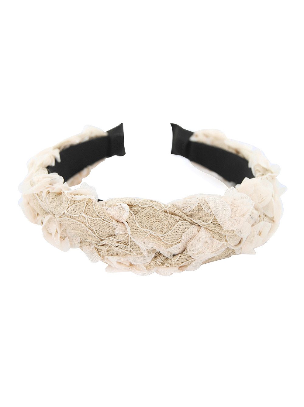 axy Haarreif Haarreif mit Blumenkranz Look, Vintage Look zur Hochzeit Damen Haareifen Haarband