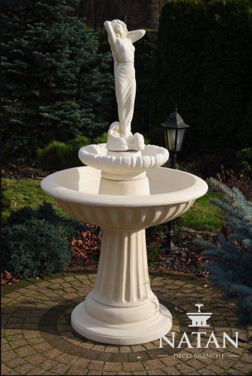 JVmoebel Skulptur Zierbrunnen Fontaine Skulptur Springbrunnen Teich Brunnen Garten