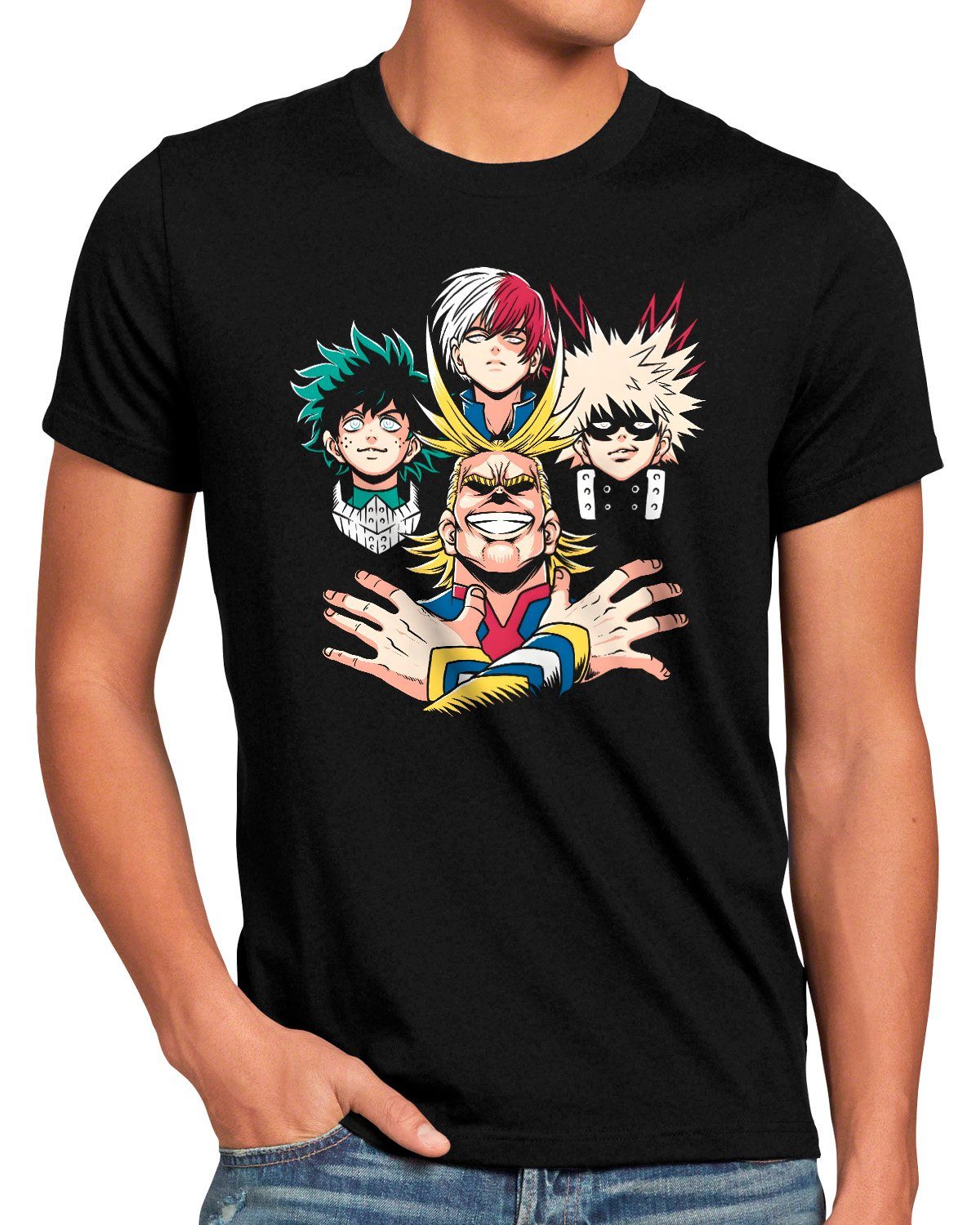 style3 Print-Shirt my T-Shirt Rhapsody Herren anime cosplay Academia manga hero academia